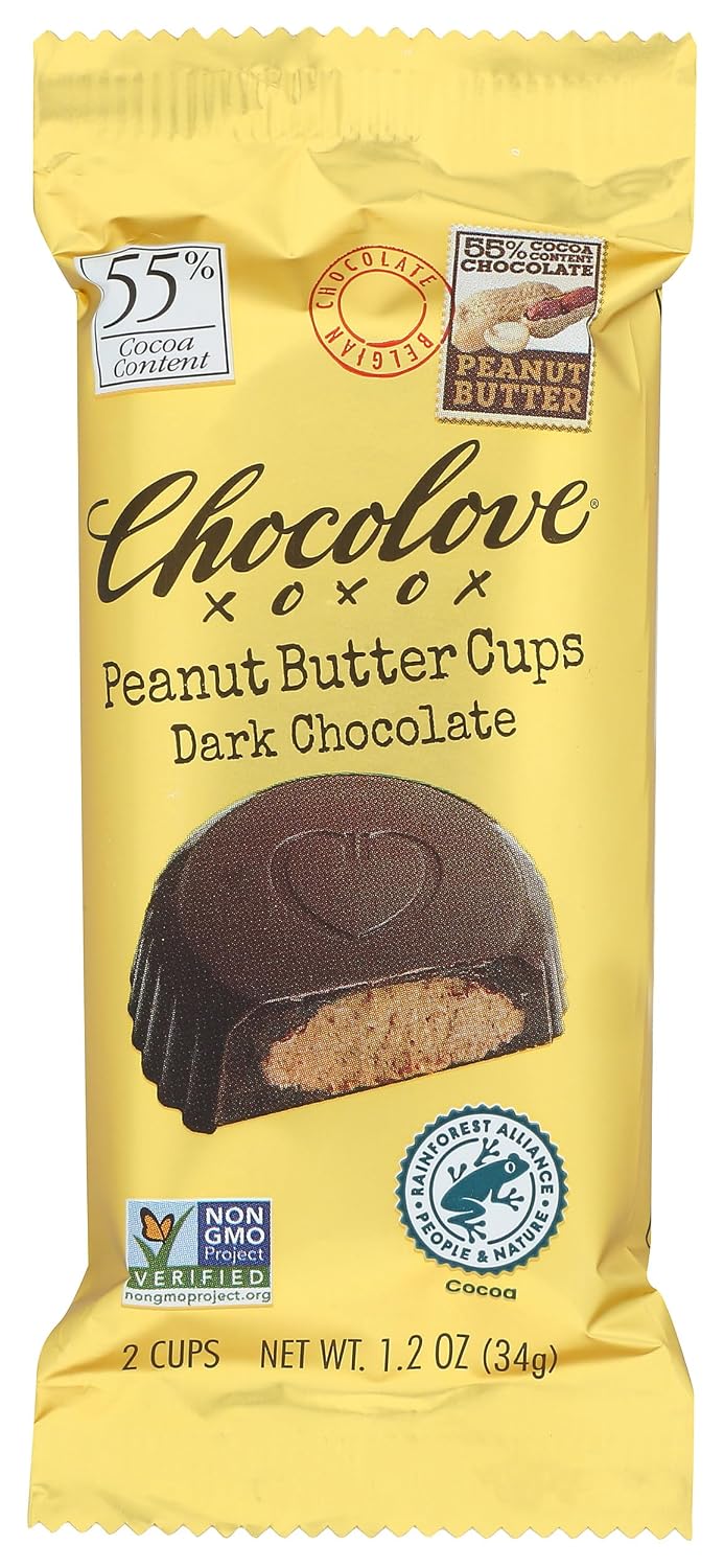 Chocolove Dark Chocolate Peanut Butter Cups, 1.2 OZ