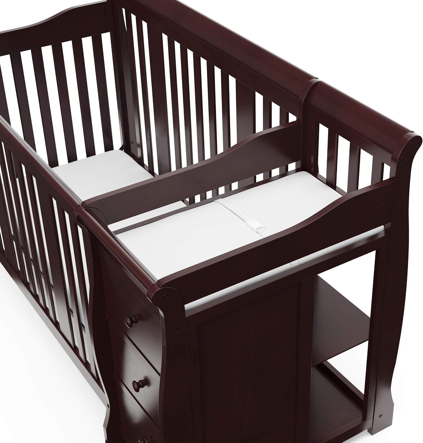 Storkcraft Portofino 5-in-1 Convertible Crib and Changer, Pebble Gray