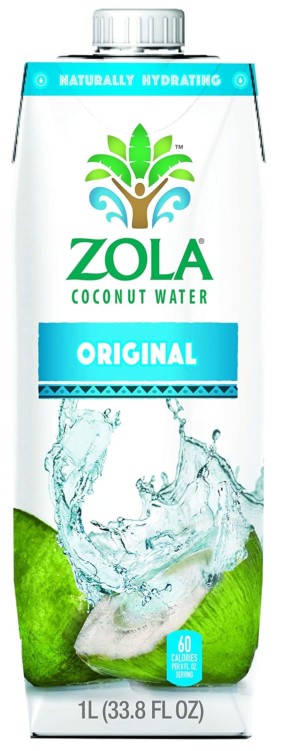 Zola Fruits of the World Coconut Water, 33.8 Fluid Ounce -- 12 per case.