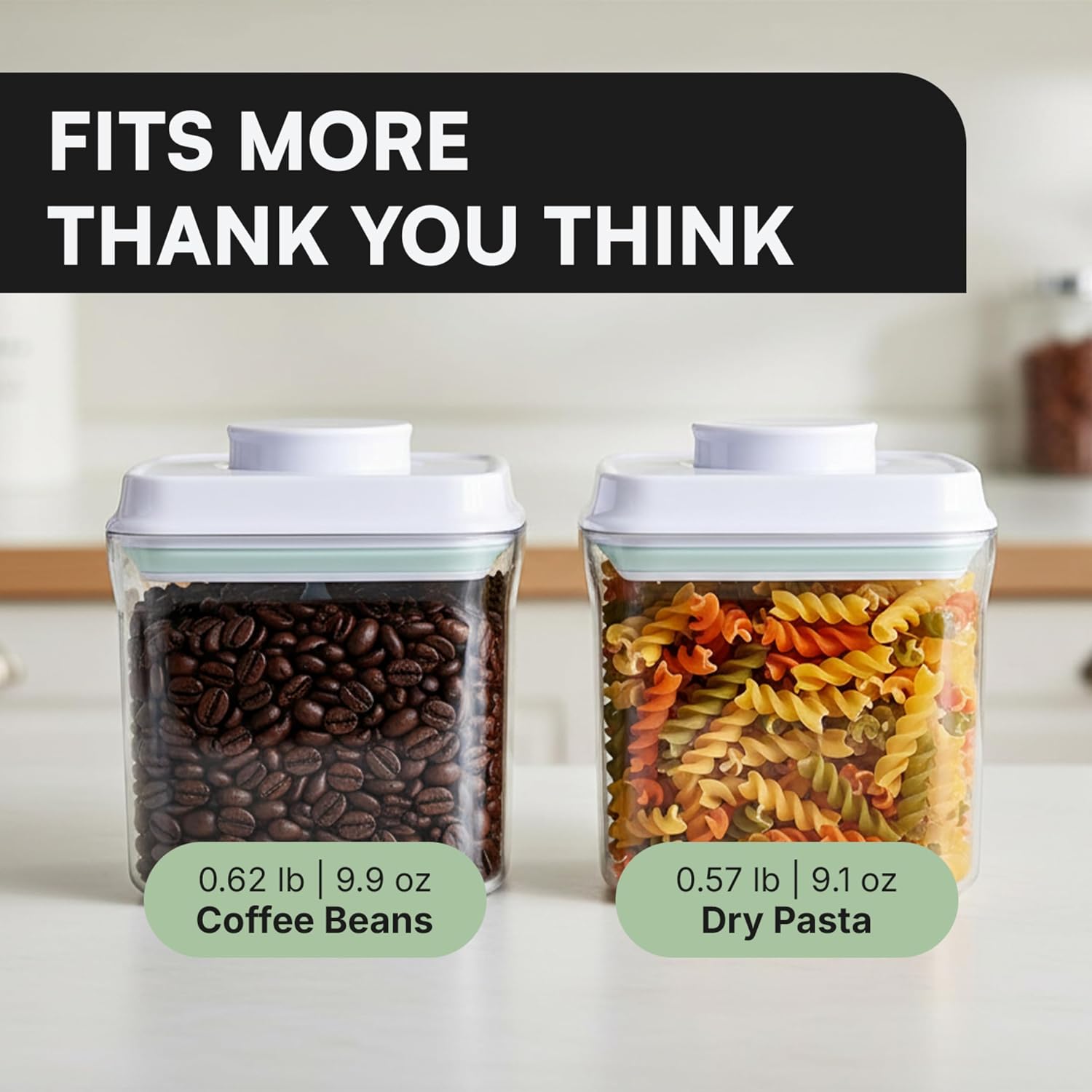 Bop Top Airtight Food Storage Containers | Pop-Top Lid | 16.5 Cups / 135 Oz