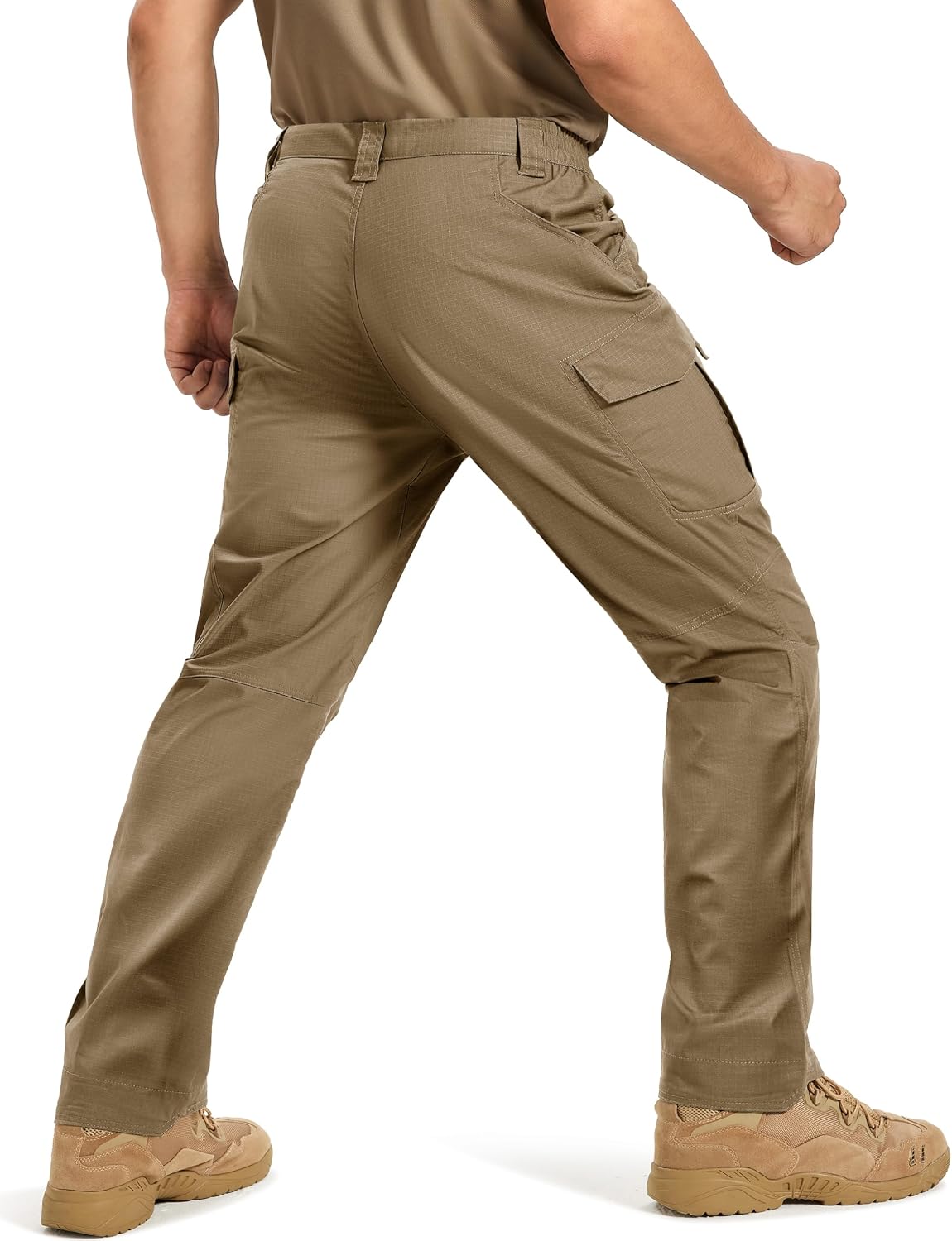TACVASEN Men's Tactical Pants Waterproof Hiking Work Pants for Men Construction Stretch Cargo Trousers 9 Pockets