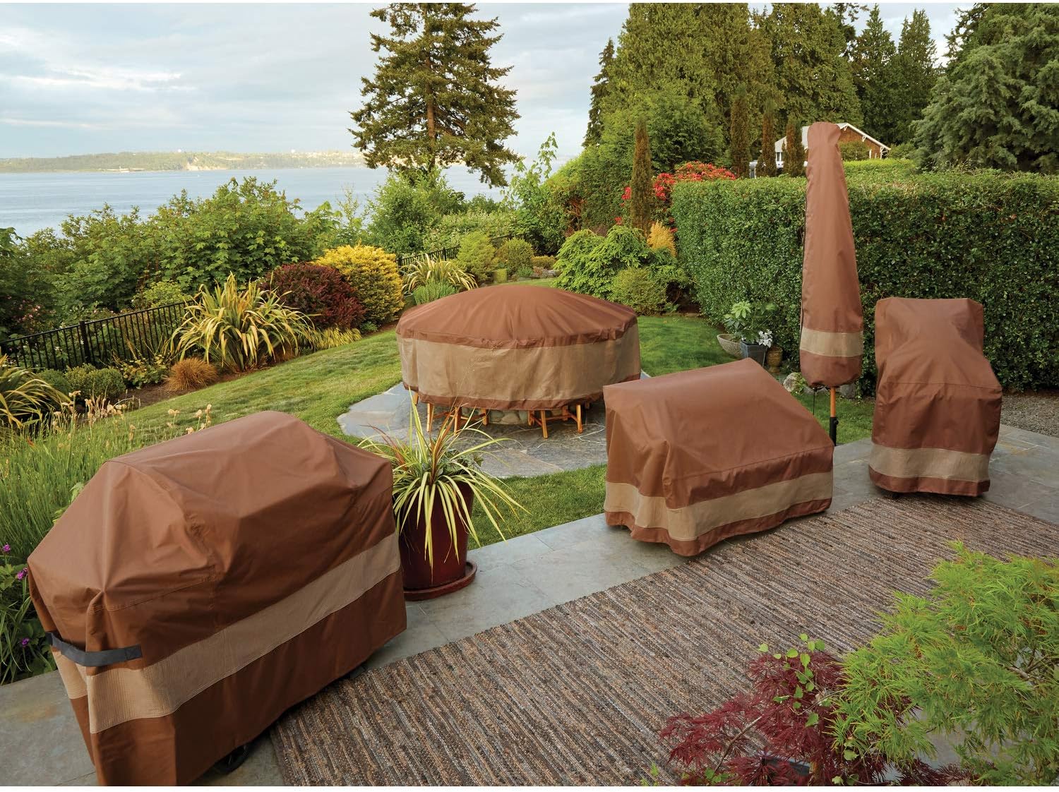DUCKCOVERS Ultimate Waterproof 36 Inch Patio Chair Cover, Outdoor Chair Covers
