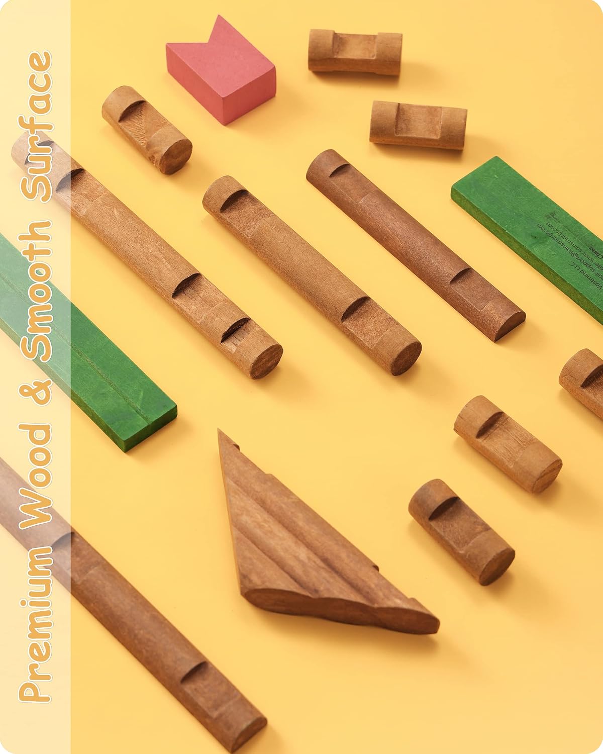 SainSmart Jr. 450 PCS Wooden Log Cabin Set Building House Toy for Toddlers, Classic STEM Construction Kit with Colorful Wood Logs Blocks for 3+ Years Old