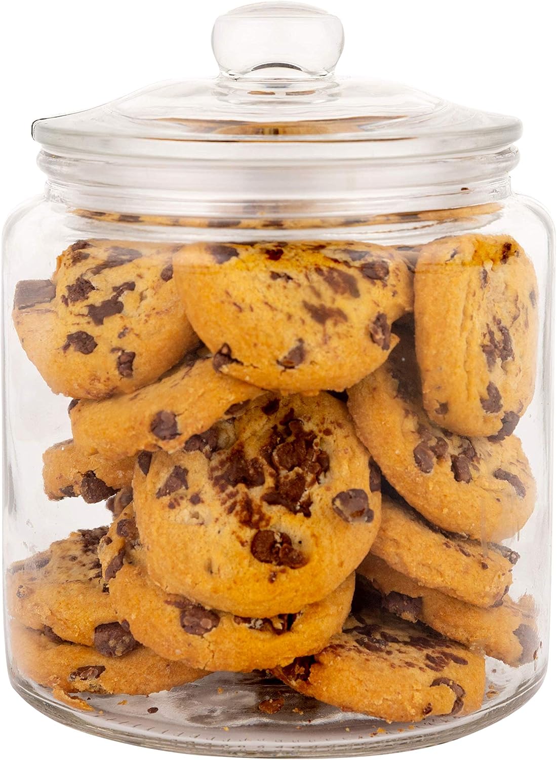 Set of 3 Glass Jar with Lid 1 Liter | Airtight Glass Storage Container for Food, Pasta, Coffee, Candy, Dog Treats