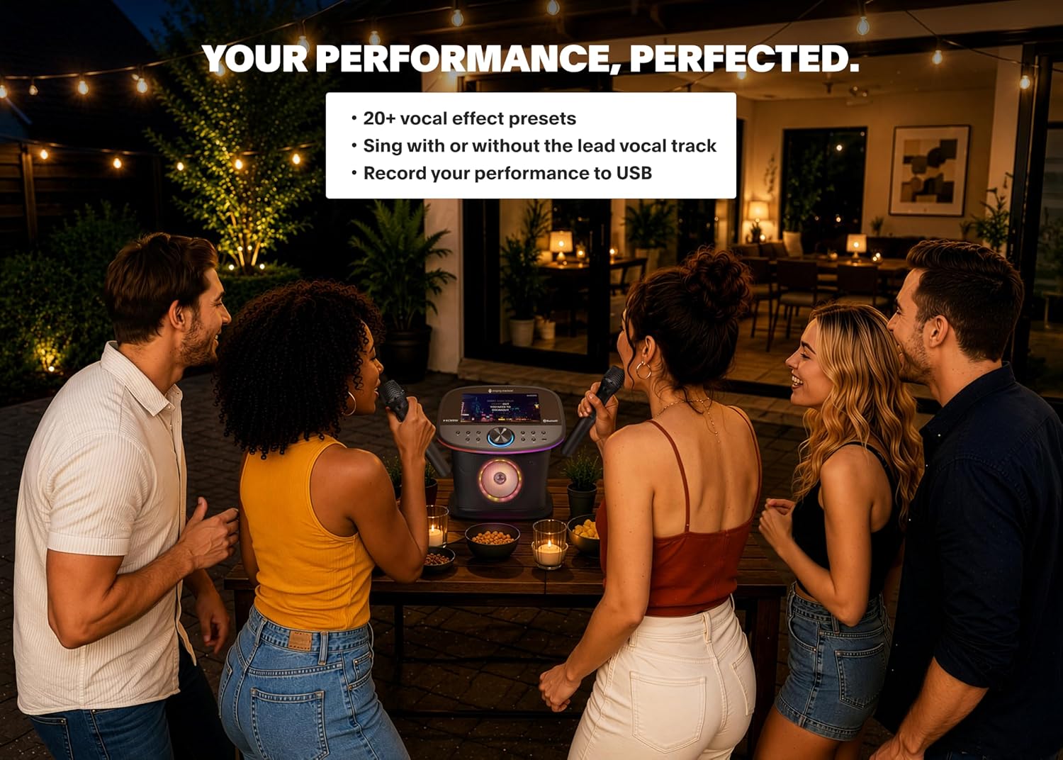 Singing Machine Karaoke Machine Screen, WiFi, Music Apps, 2 Microphones | All-in-One Karaoke Adults/Kids, Built-in Screen, 2 Wireless Mics, WiFi Enabled, App Compatible YouTube/Spotify, Home & Partie