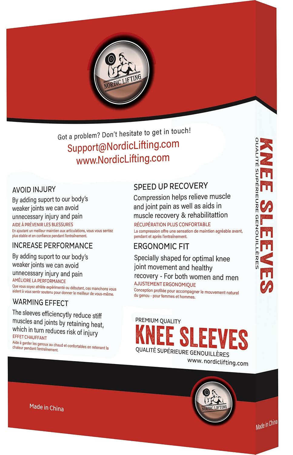 Neoprene Knee Sleeves for Weightlifting, Men, & Women, L | Knee sleeves for Weightlifting and Powerlifting – 7mm Neoprene Compression for Squats and Strength Training