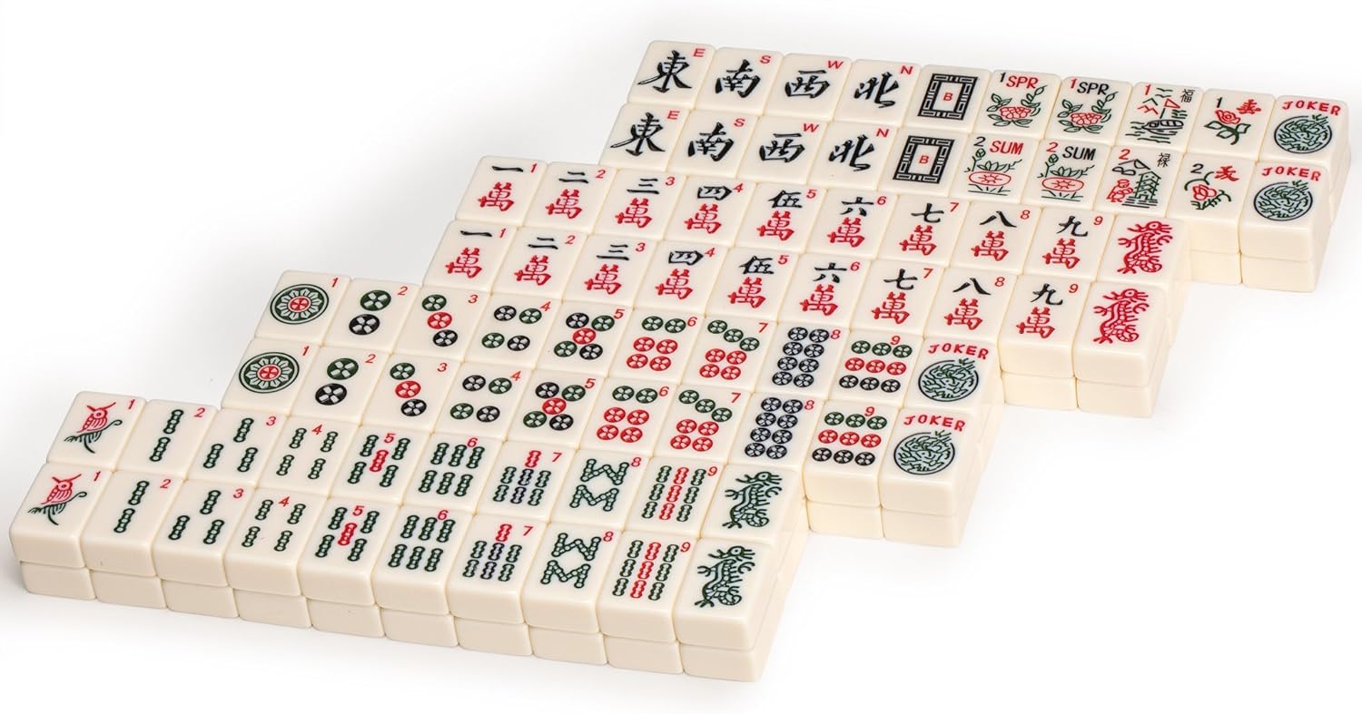 Yellow Mountain Imports Set of 166 American Mahjong Tiles, The Classic (Tiles Only Set)