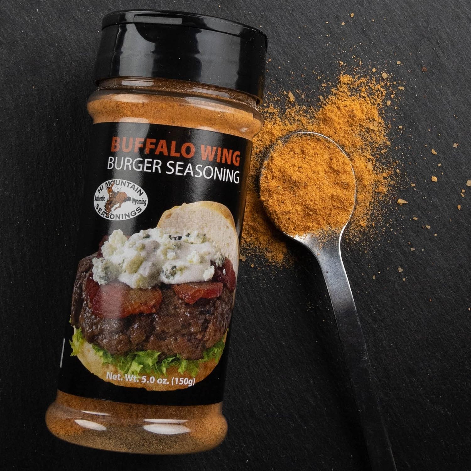 Hi Mountain Hickory Burger Seasoning | Smoked Hamburger Seasoning | Smoked hickory burger seasoning with garlic for rich grilled flavor on beef, turkey, chicken and venison burgers.