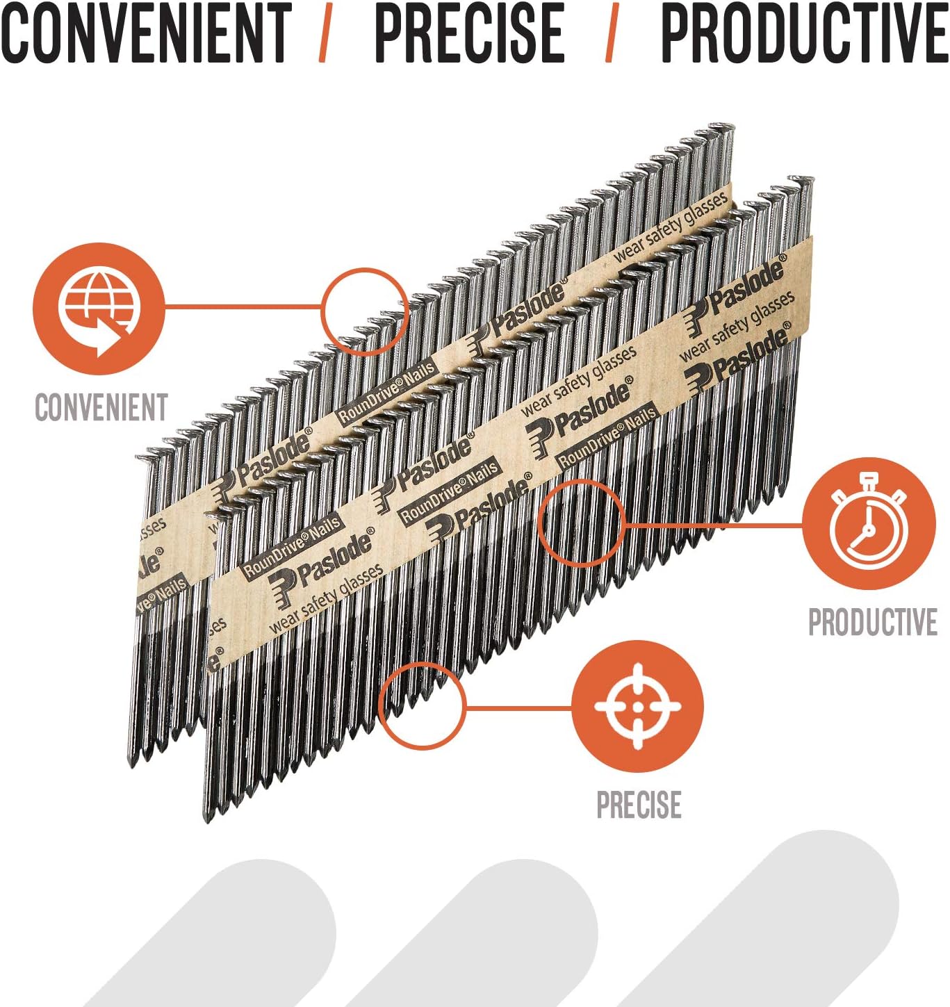 Paslode, Framing Nails and Fuel Pack, 650524, 3 inch x .120 Gauge, Smooth Brite, 1 Fuel Cell and 1,000 Nails