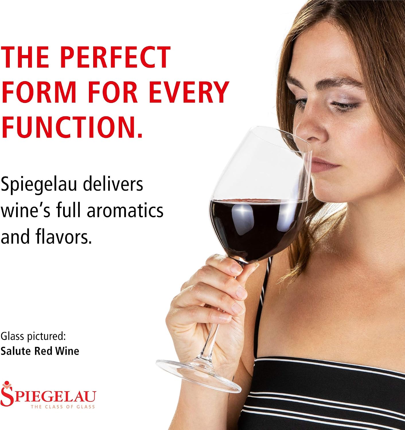 Spiegelau Salute Stemmed Red Wine Glasses, Lead-Free Crystal Wine Glasses for Pinot Noir, Cabernet, Wedding, Anniversary, Housewarming, Birthday Gifts, Elegant Glassware, Home Bar, 19.4 oz, Set of 4