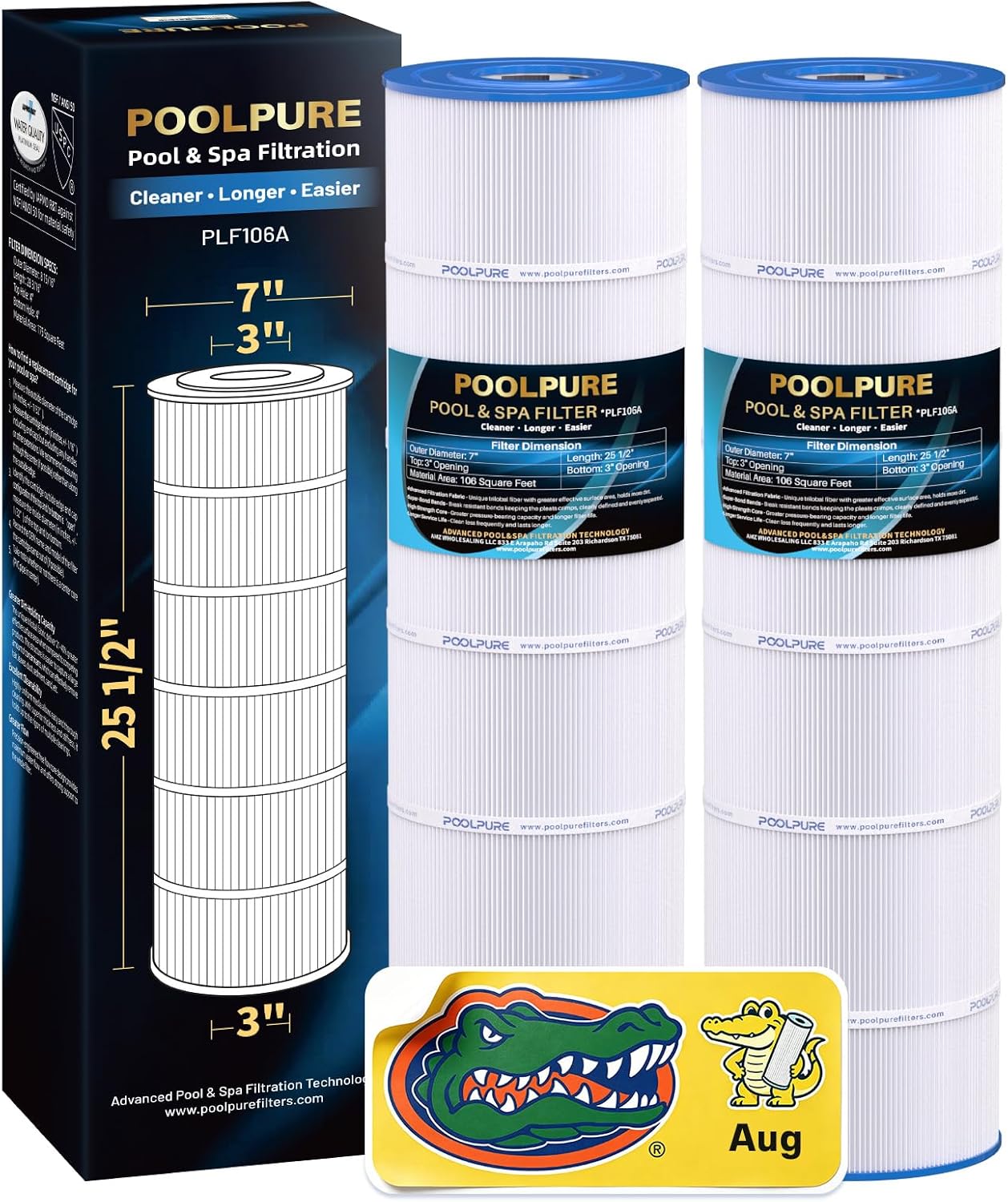 POOLPURE C4030 Pool Filter Replaces Hayward CX880XRE, Pleatco PA106, 4-Pack
