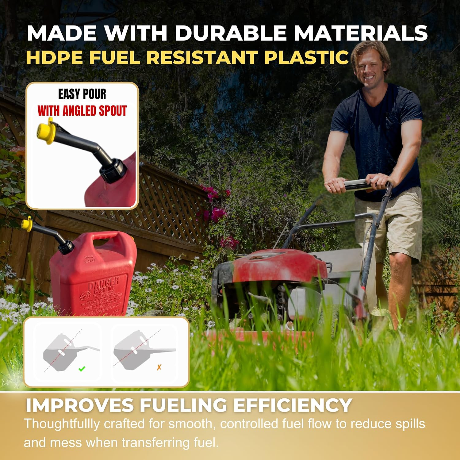 2 - Fuel Gas Can Jug Spouts, Rings & Vents for Blitz Wedco Scepter Essence Midwest Eagle