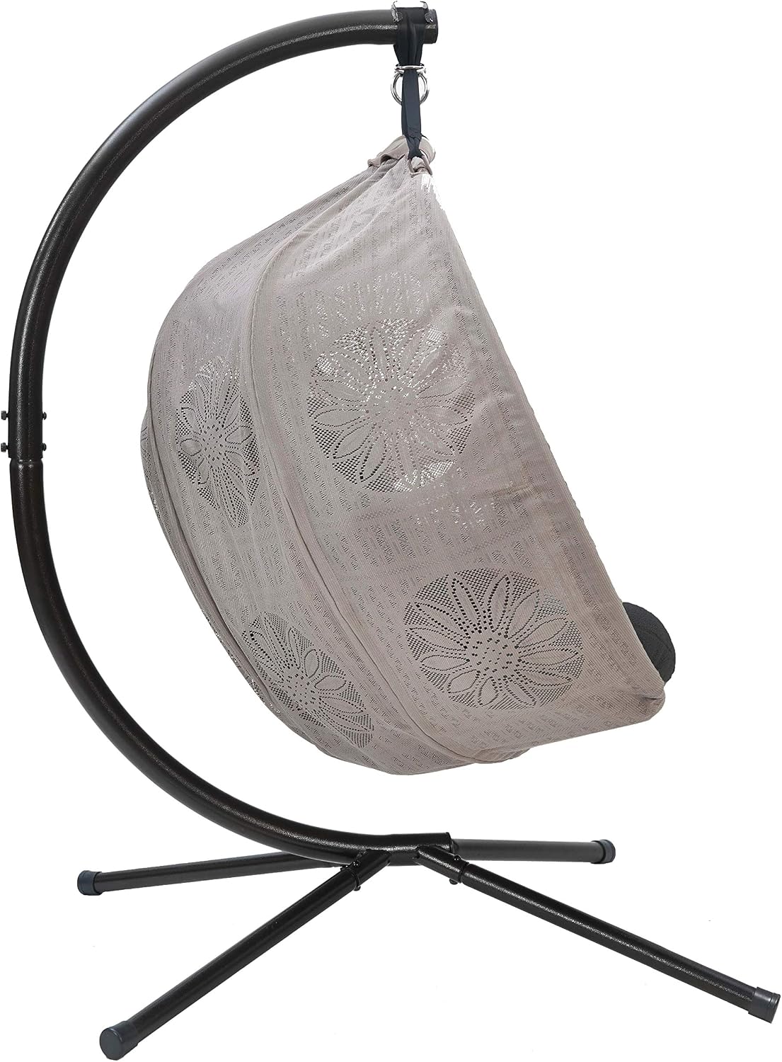 FlowerHouse Hanging Pumpkin Patio Chair - Dreamcatcher Black Cushion