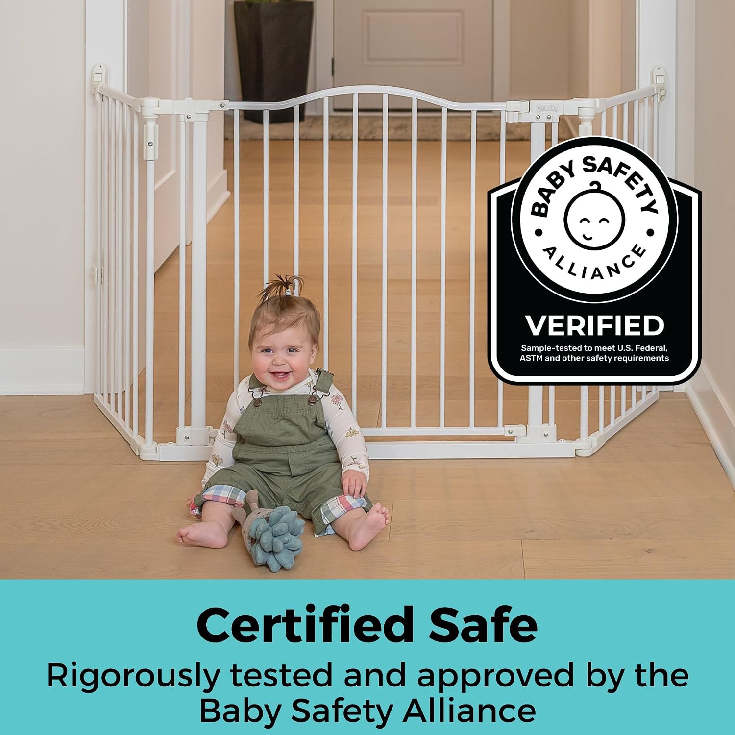 Toddleroo by North States - Deluxe Décor Safety Gate: Hardware Mounted Extra Wide Metal Baby Gate - Adjustable Child Gate - 38.3 to 72 Inches Wide - 30 Inches Tall - Matte Bronze