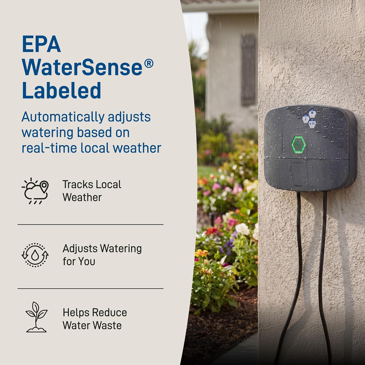 Orbit B-hyve XR Smart Sprinkler Timer - 8-Zone - WiFi-Enabled Indoor/Outdoor Irrigation Controller - App Control - Weatherproof Watering System