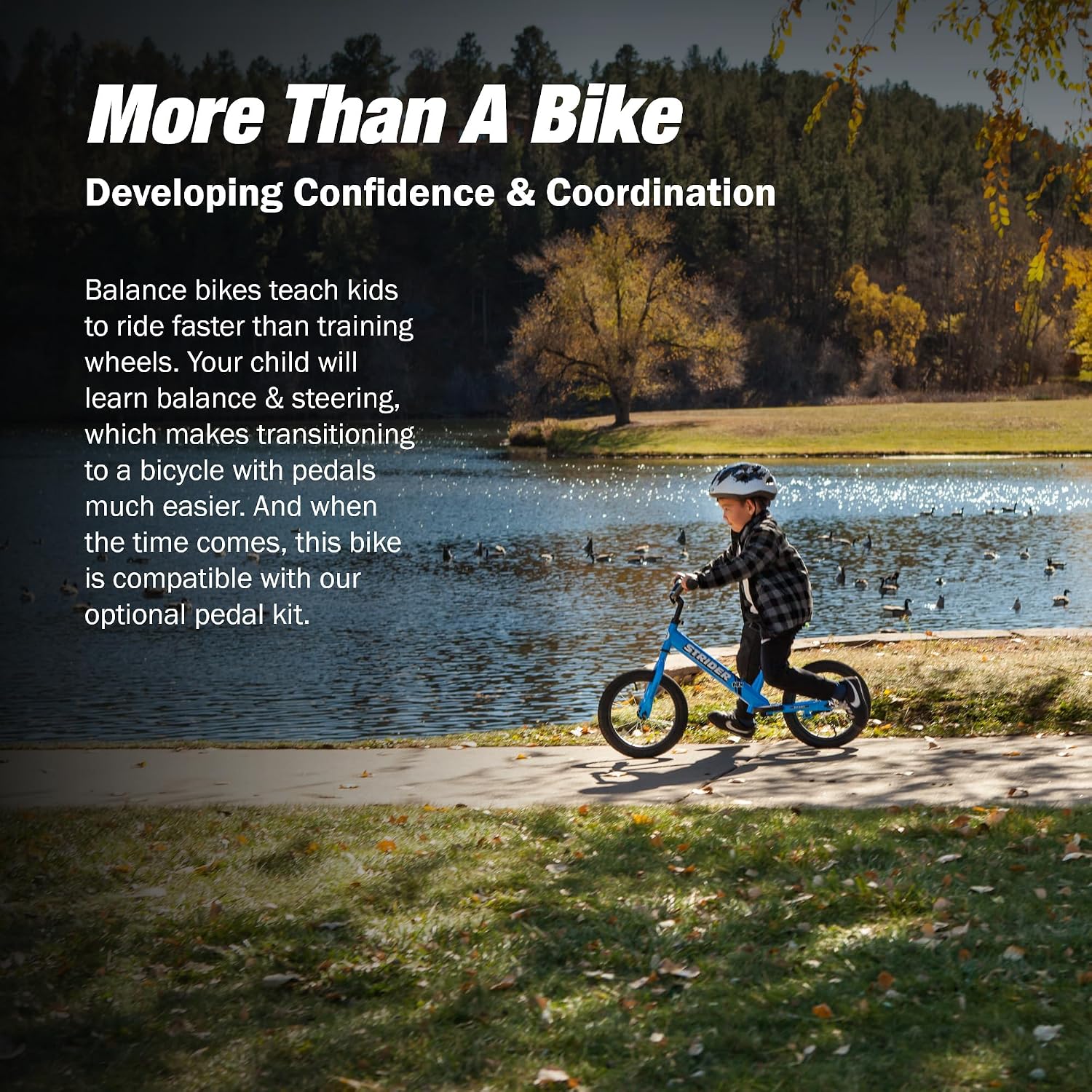 Strider 14x Classic, Awesome Blue - Balance Bike for Kids 3 to 6 Years -Includes Kid Sized Grips, Padded Seat, Performance Footrest, All-Purpose Tires Easy Assembly, Tool-Free Adjustments | No Pedals, Balance Bike with Adjustable Seat and Handlebars, Lig…