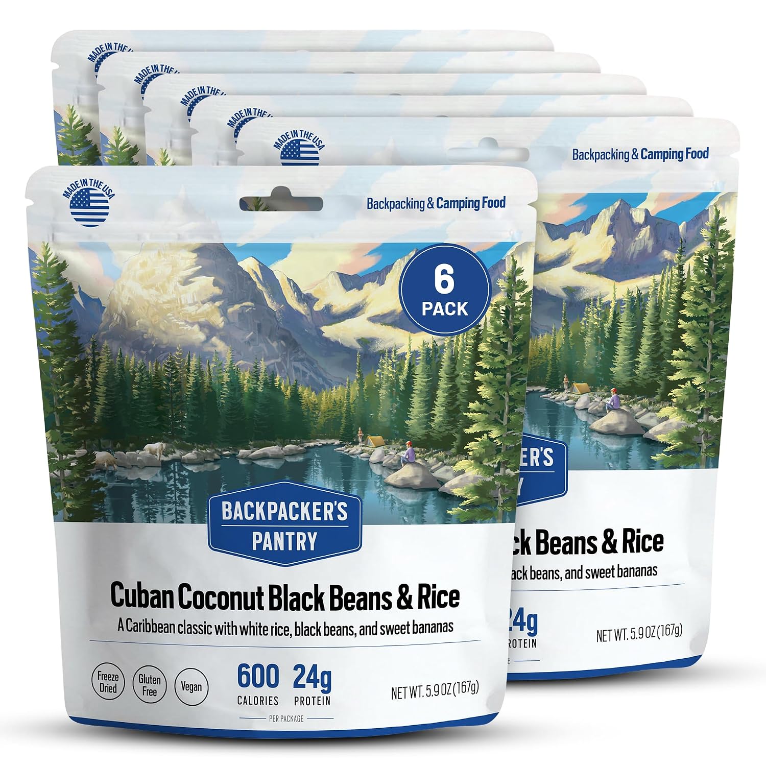 Backpacker's Pantry Lasagna | 1-Pack | 29g Protein | 620 Cal | Vegetarian, Nut Free | Made in the USA | Freeze Dried Meal & Camping Food