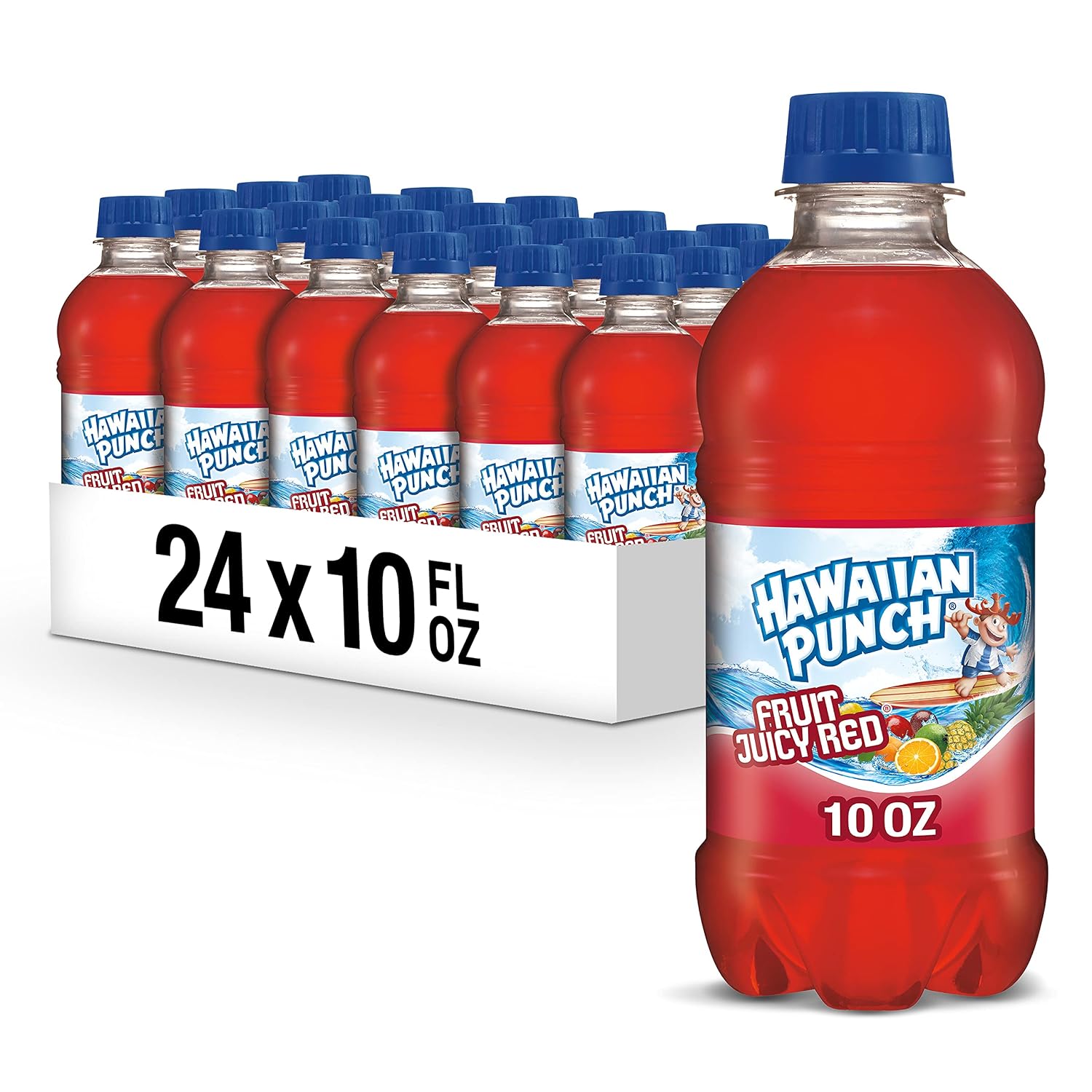 Hawaiian Punch Polar Blast Fruit Juice Drink, 10 Fl Oz Bottles, 24 Count (4 Packs Of 6), Ready-to-drink, On-the-go, Caffeine-free, Carbonation-free, Gluten-free, Excellent Source Of Vitamin C