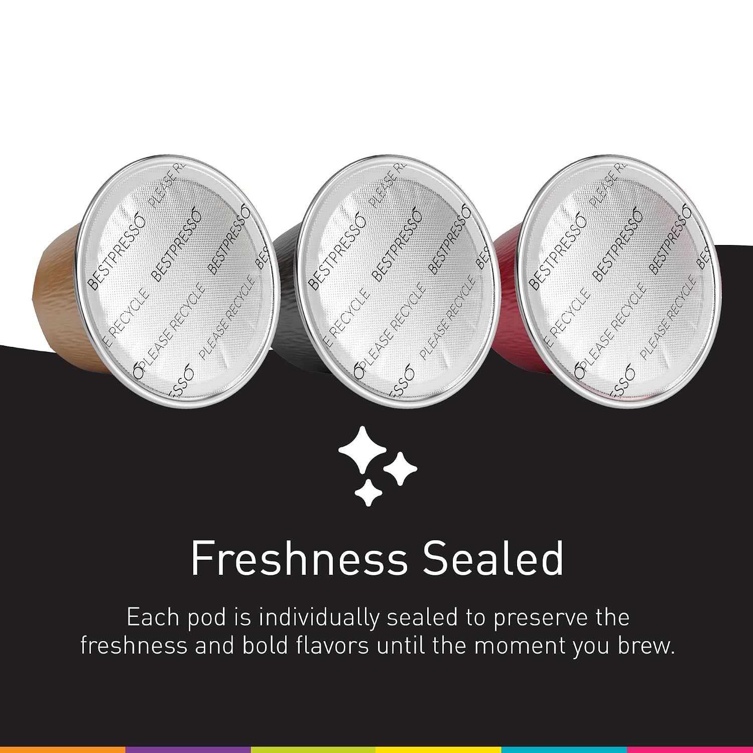 Bestpresso Coffee for Nespresso Original Machine 120 Aluminum pods Certified Genuine Espresso Variety Pack mix Flavored and Dark roast