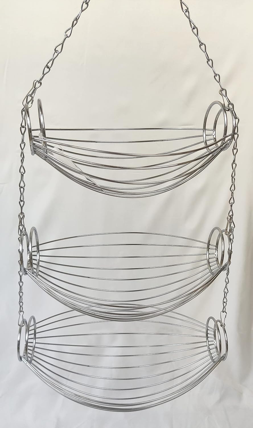 3 Tier Fruit Bowl Fruit Basket for Kitchen, Hanging Kitchen Storage Organizer