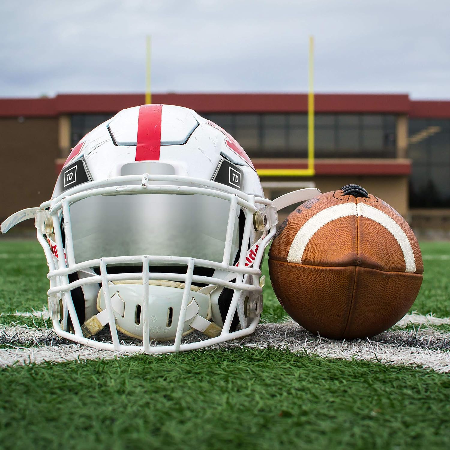 TD Sports Football Visor | Fits Kids, Youth, and Adult Helmets | Eye Protection for Helmet and Facemask