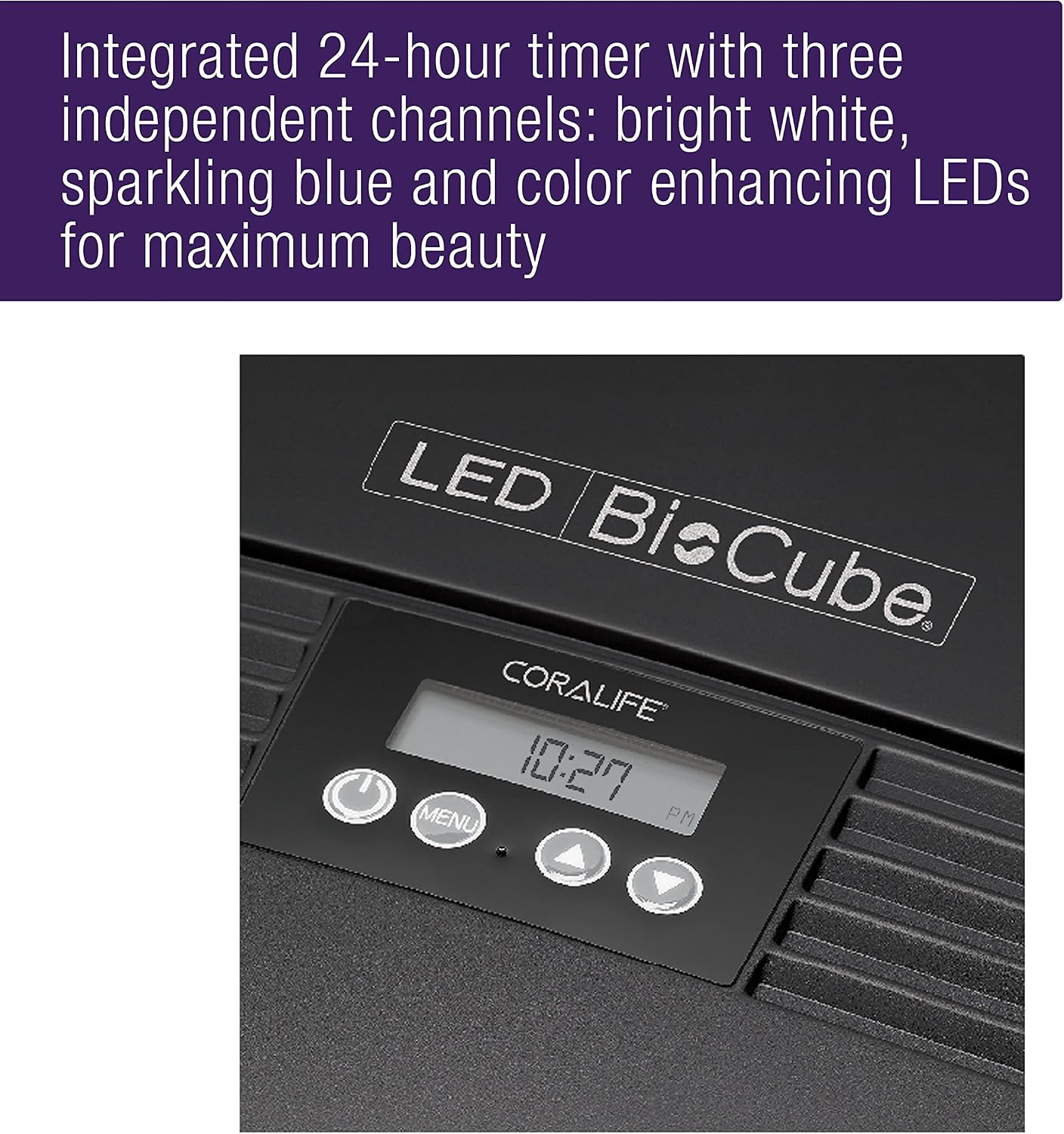 Coralife BioCube, Aquarium Kit, Nano Tank, Customizable LED Lighting, for Saltwater and Freshwater Environments, 16 Gallons