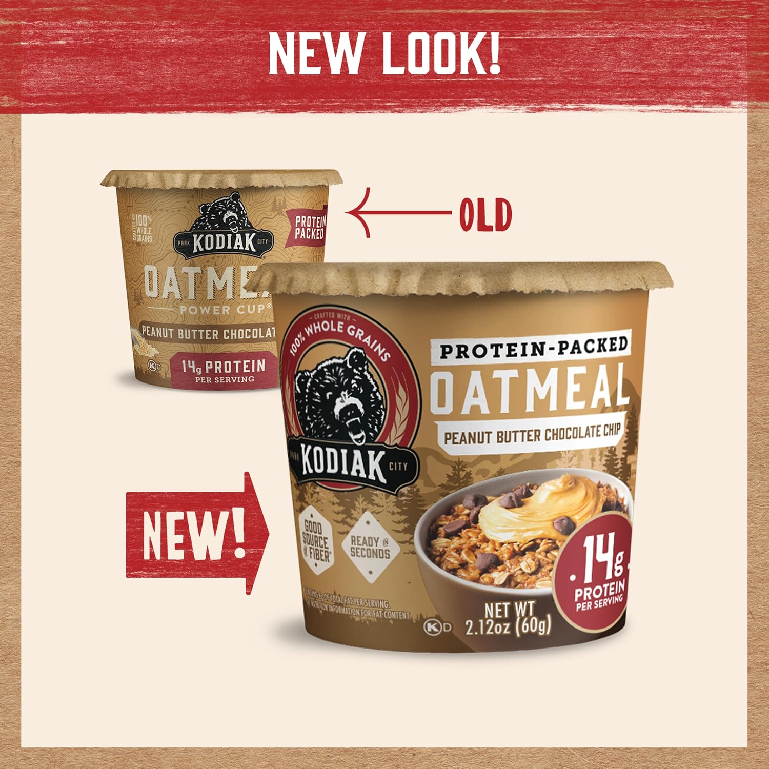 Kodiak Cakes Instant Protein Maple & Brown Sugar Oatmeal in a Cup, 2.12oz (Pack of 12)