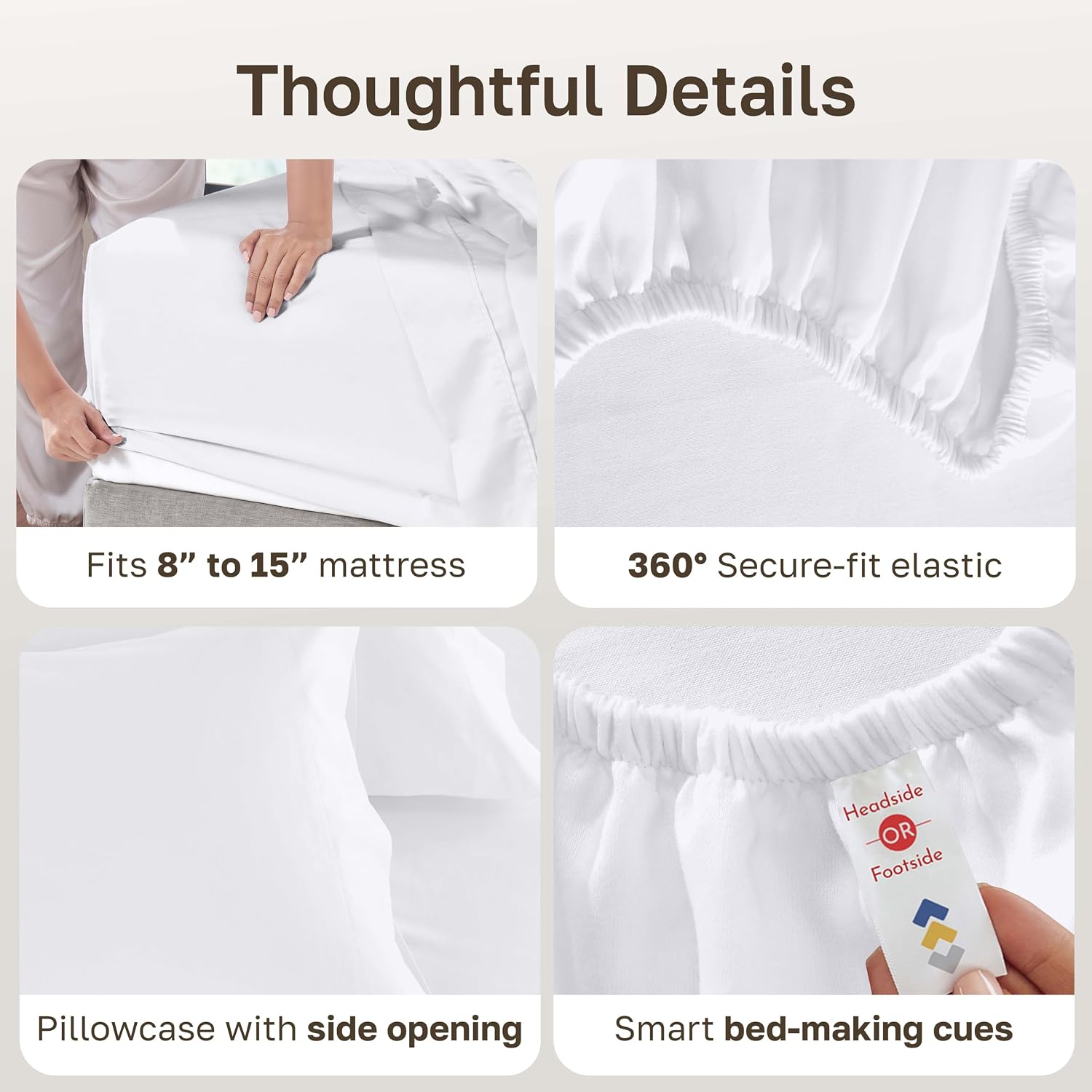 California Design Den Luxury 600 Thread Count Full Size Sheet Sets, Seafoam | 100% Cotton Sateen Backed by Good Housekeeping Seal, Soft & Smooth, 16" Deep Pocket, All-Around Elastic, Durable, Easy Care