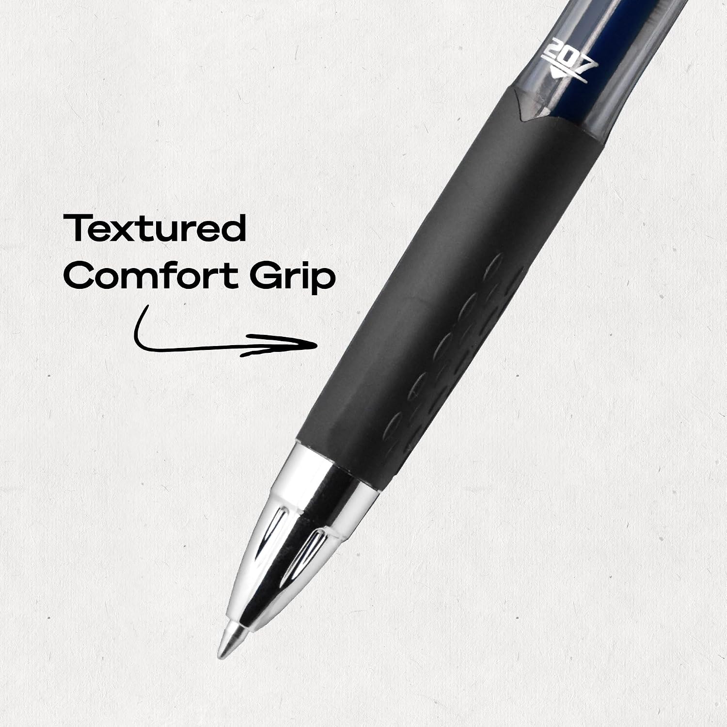 uniball™ 207 Gel Pens, Black Ink, 0.7mm Medium Point, Retractable, 12 Count | Smooth Writing, Fraud-Resistant, uni Super Ink™