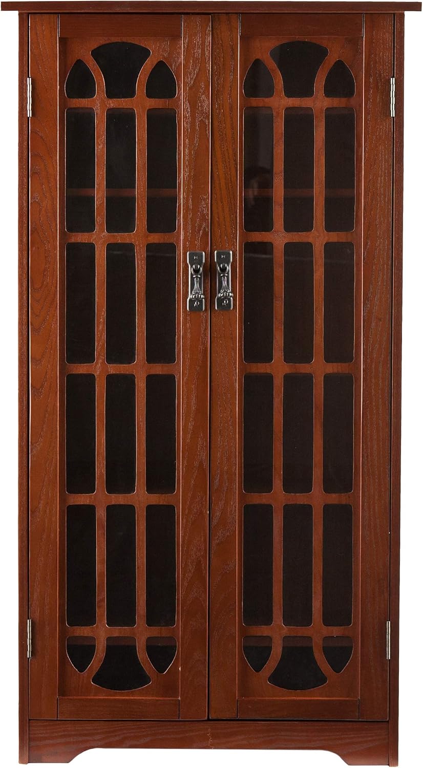 Furniture HotSpot Window Pane Media Cabinet - Oak