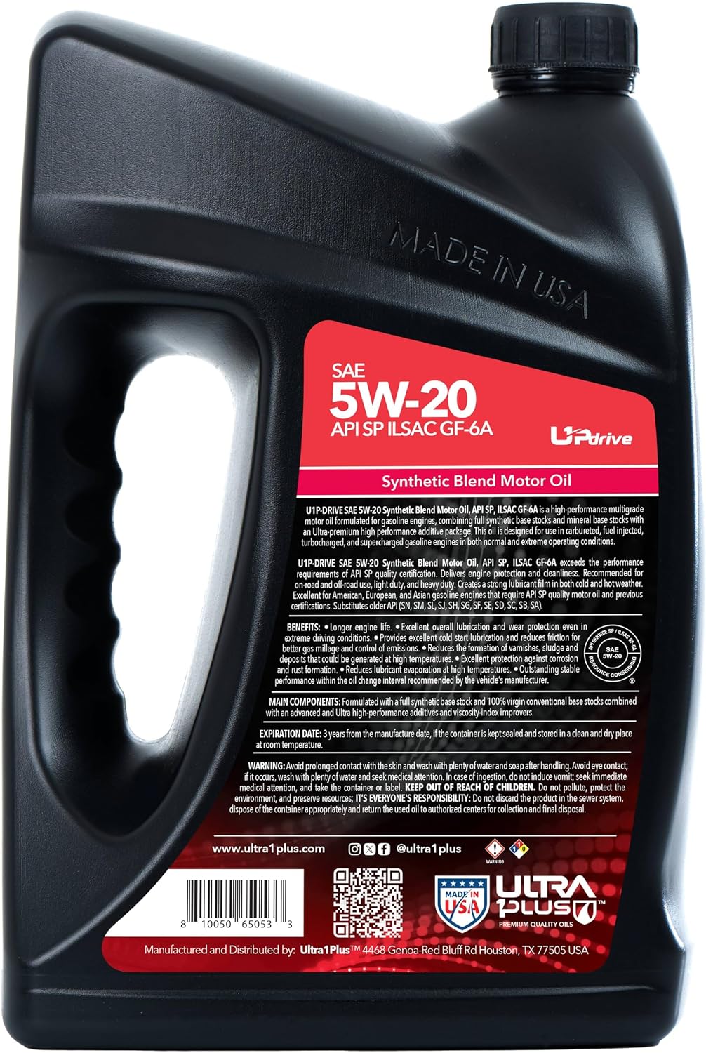 SAE 5W-30 Synthetic Blend Motor Oil API SP ILSAC GF-6A 1 Gallon