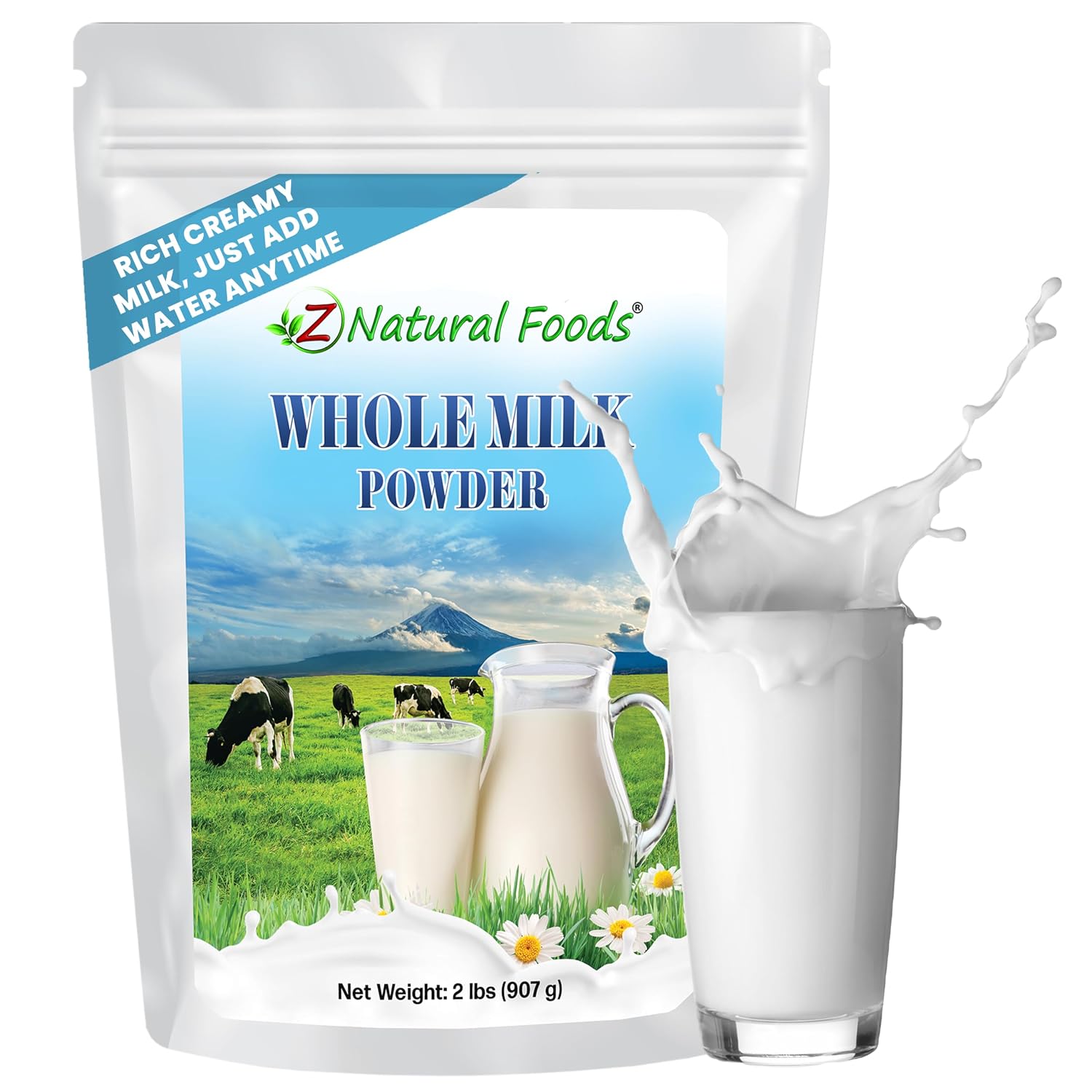 Z Natural Foods Premium Whole Milk Powder - Pasteurized Dry Milk, 5 lb