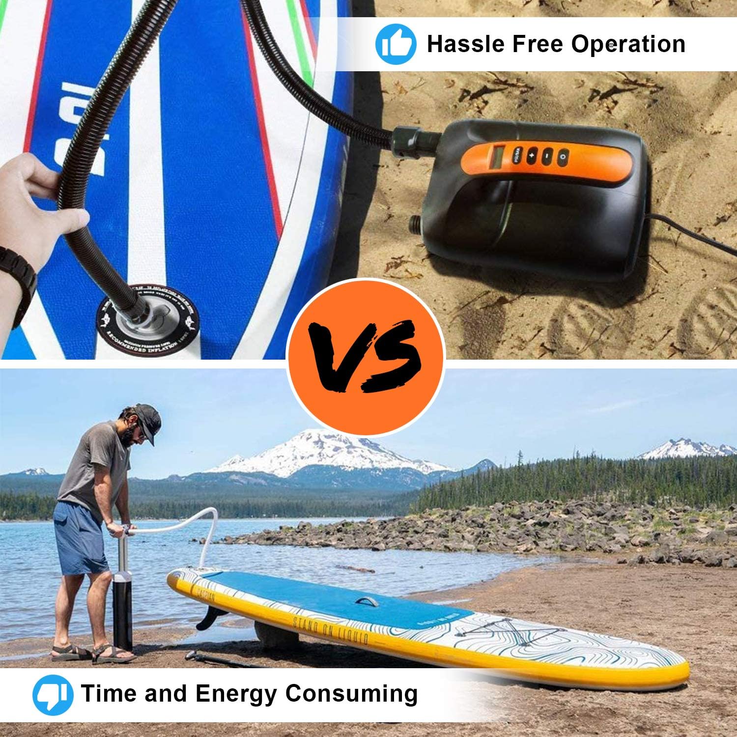 AGPTEK Paddle Board Pump, 20PSI Digital Electric Air Pump