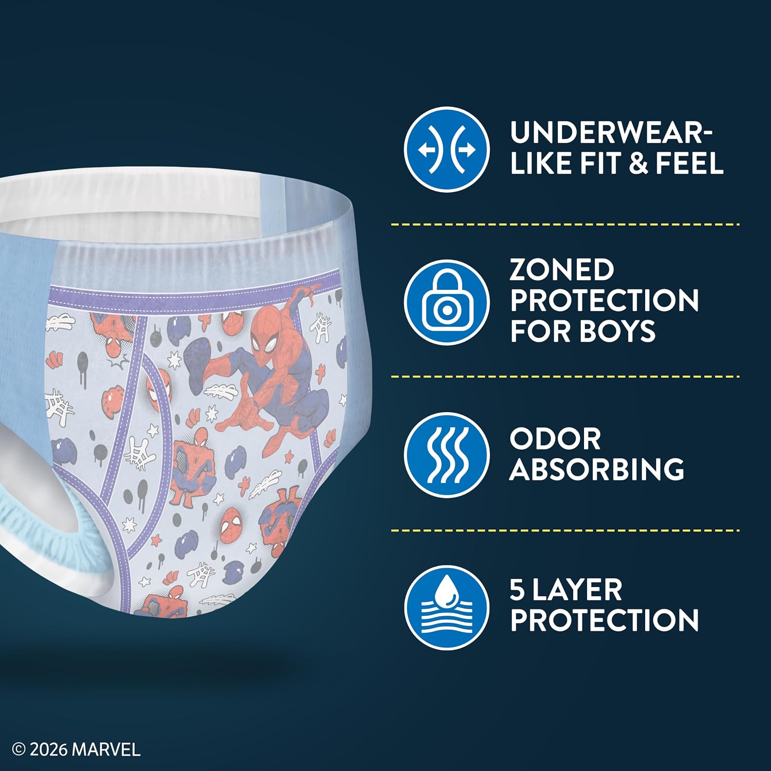Goodnites Boys' Nighttime Bedwetting Underwear, Size S/M (43-68 lbs), 44 Ct (2 Packs of 22), Packaging May Vary