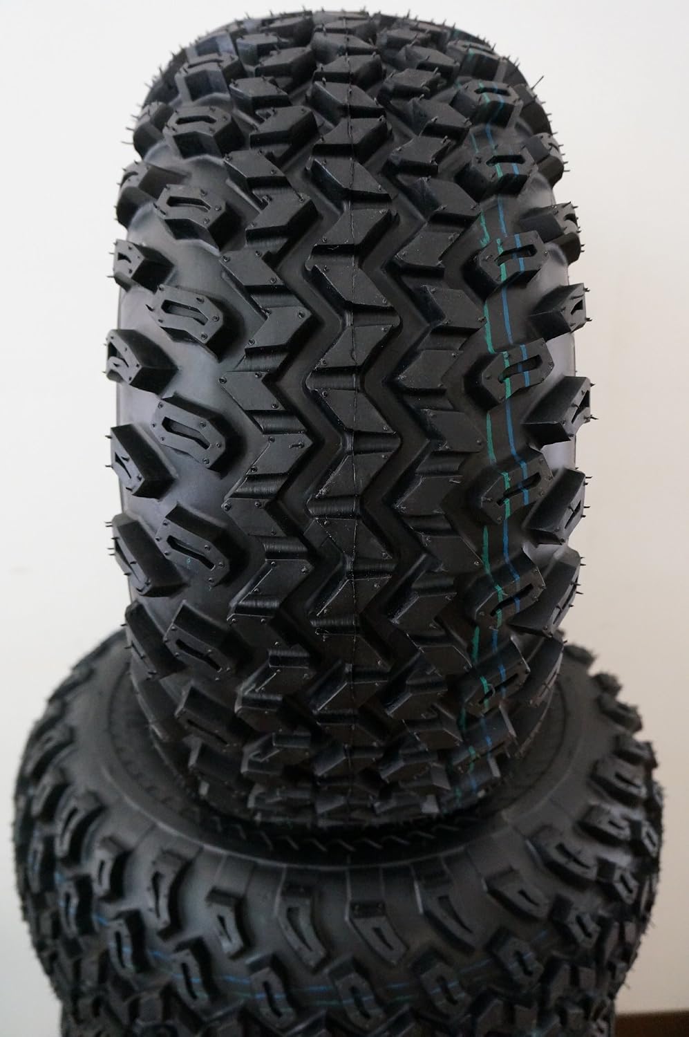 10" BULLDOG Black Wheels on 22x11-10 All Terrain Golf Cart Tires - Set of 4