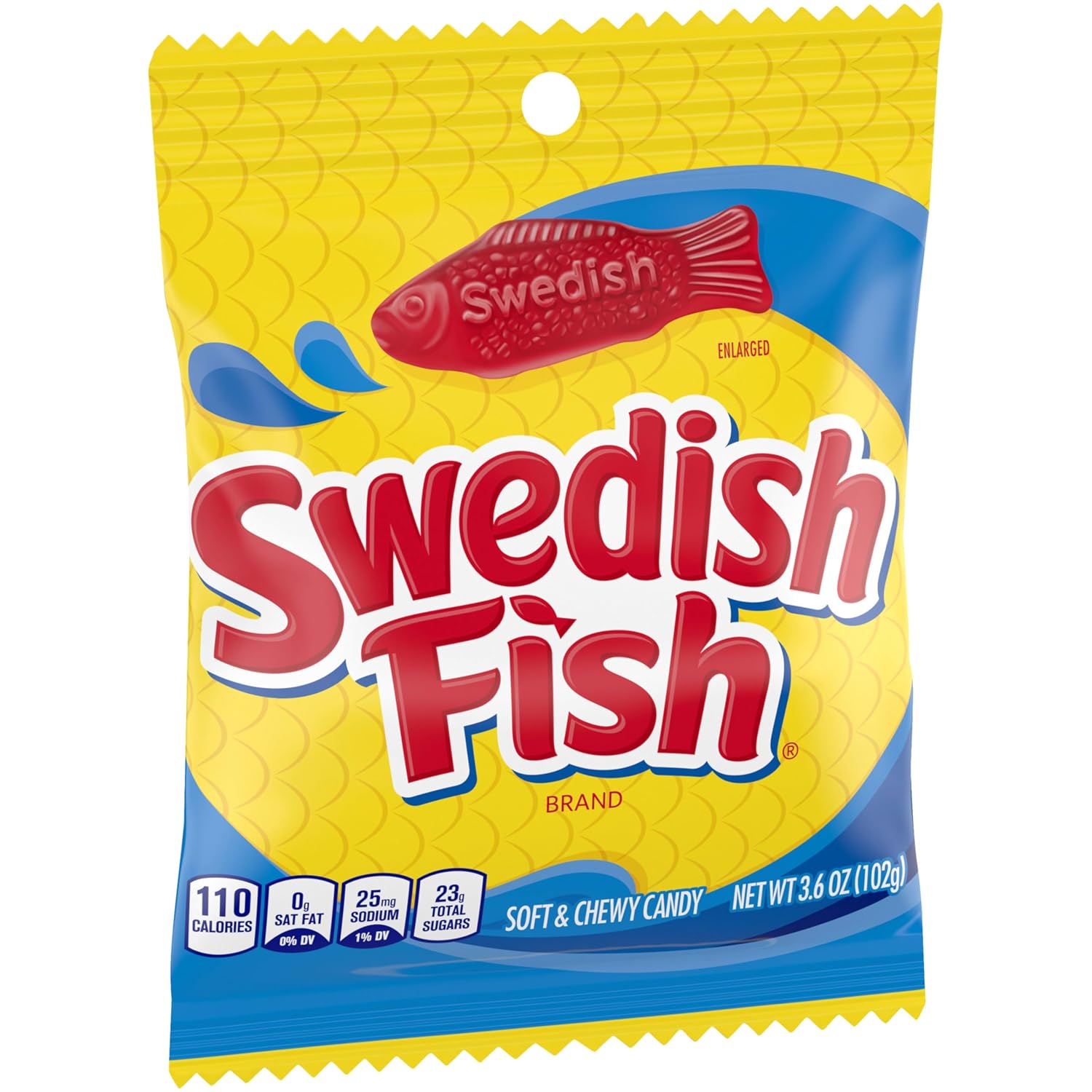 SWEDISH FISH Soft & Chewy Gummy Candy, Bulk Candy, 5 lb