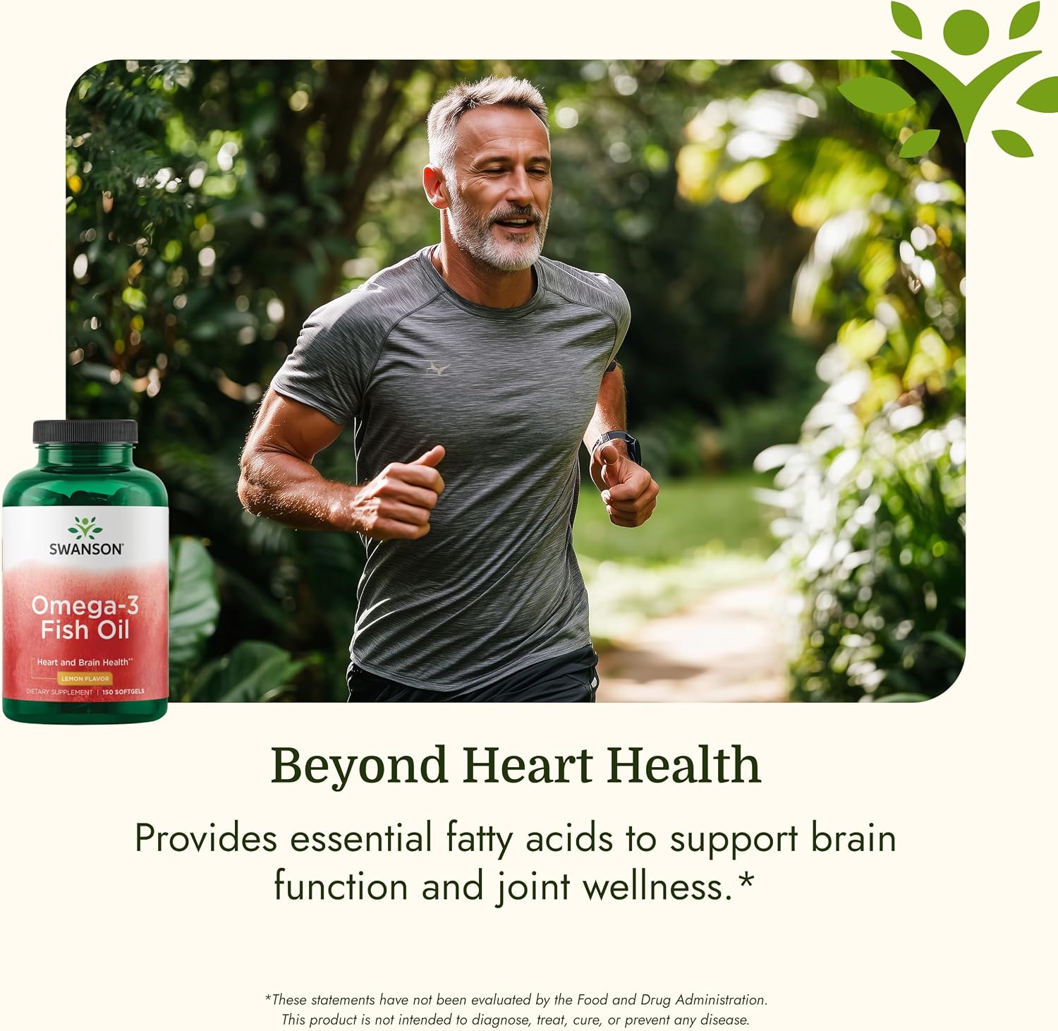 Swanson Omega-3 Fish Oil, 180 mg EPA + 120 mg DHA, 150 Softgels, Lemon | Heart, Brain, and Joint Support Supplement for Health-Conscious Adults, Provides Essential Fatty Acids EPA and DHA