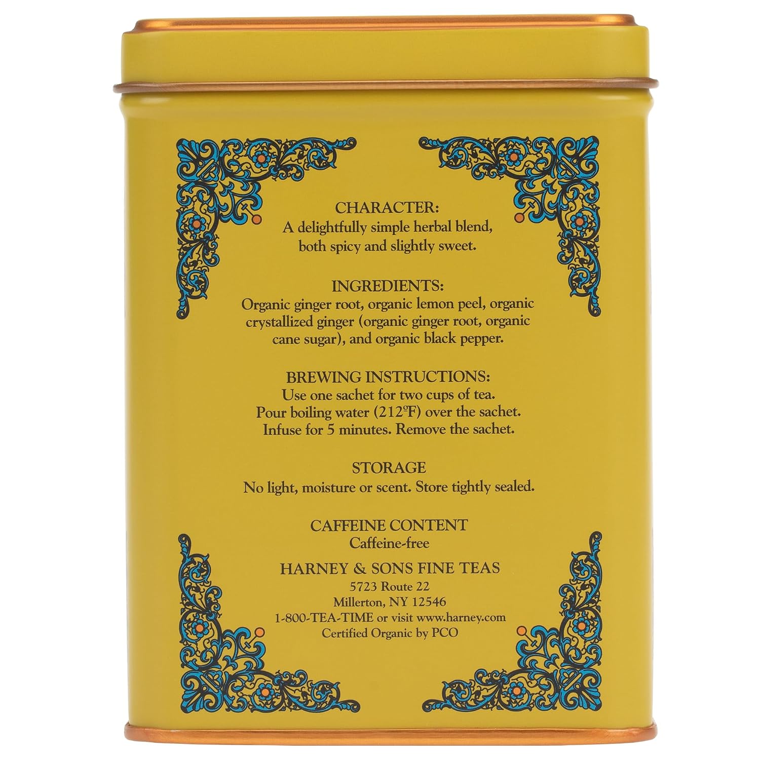 Harney & Sons HT Organic Supreme Green Tea, 20 Sachets, Tea Tin | Organic green tea with 20 sachets in a reusable tea tin. Caffeinated.