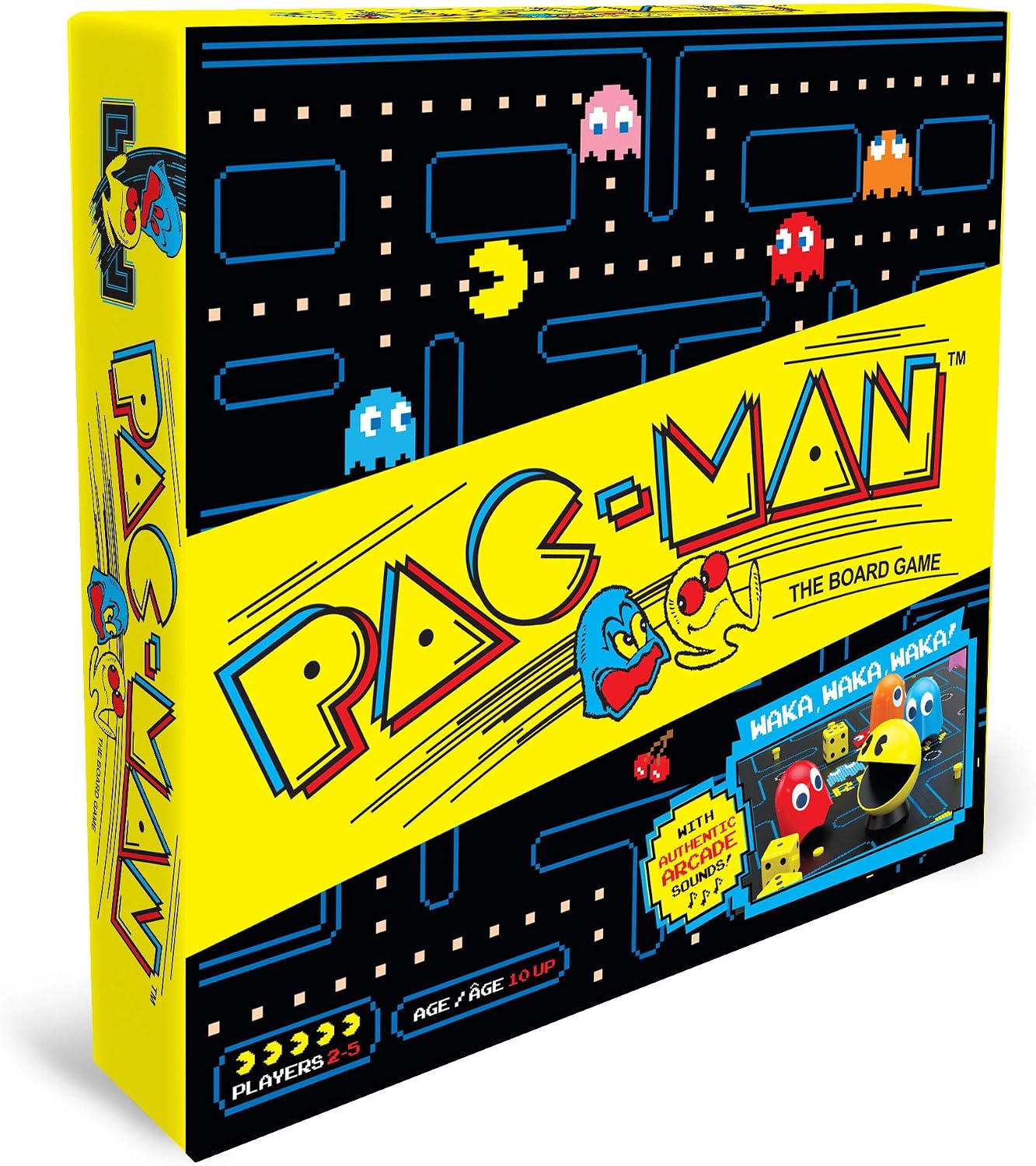 Buffalo Games - Pac-Man Game, 10 years + | Play as Pac-Man or Ghost, Built-In Retro Arcade Sounds, Electronic Pac-Man Pawn, 2 to 5 Players