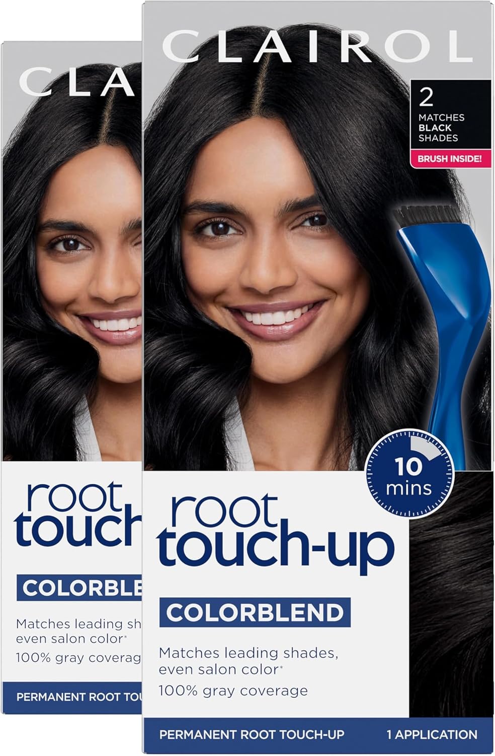 Clairol Root Touch Up Permanent Hair Dye, 6 Light Brown, Pack of 2