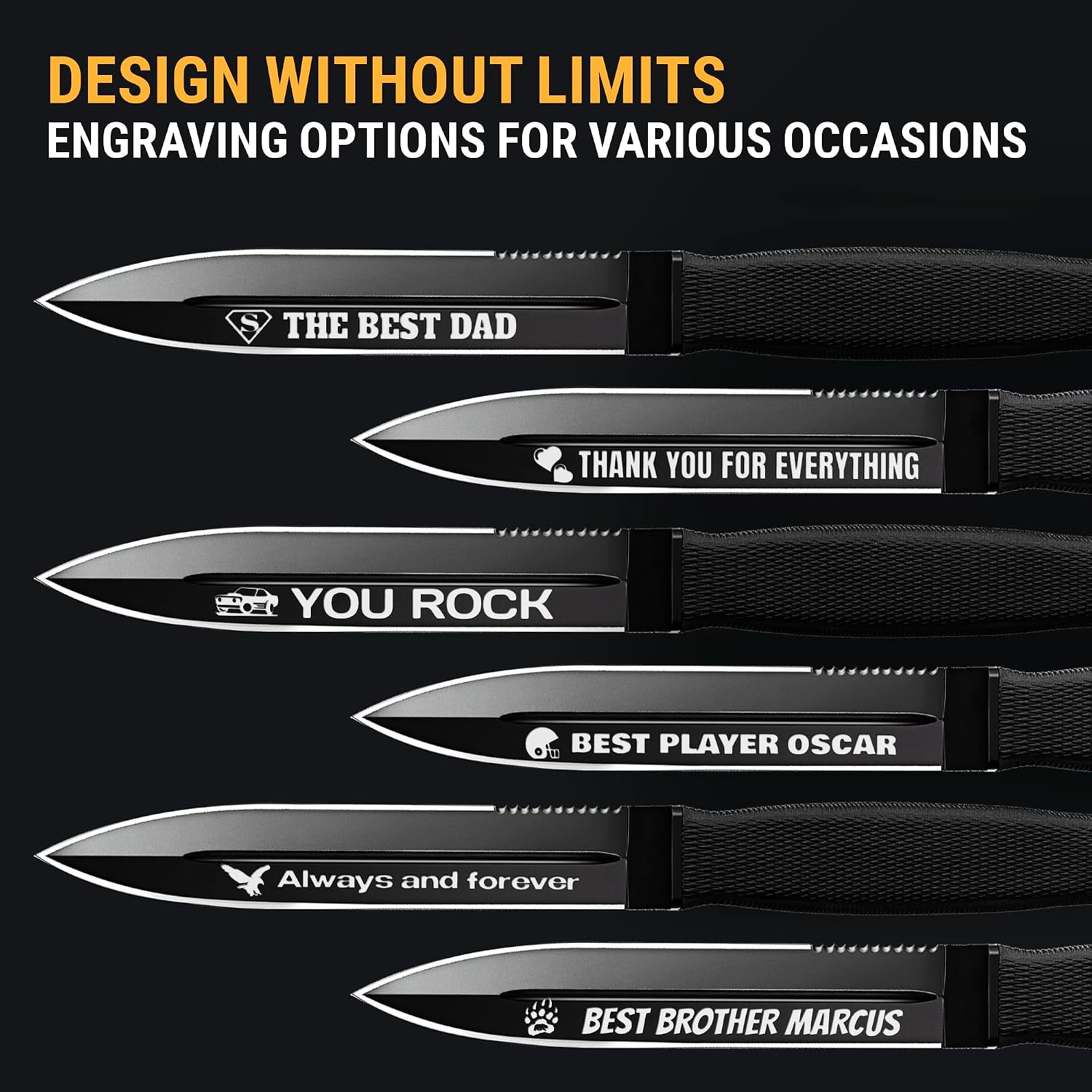 Hunting Knife with Sheath Survival Knives for Men - Best Tactical Camping Hunting Hiking Knife - Bushcraft Field Gear Accessories Tool - Fixed Blade