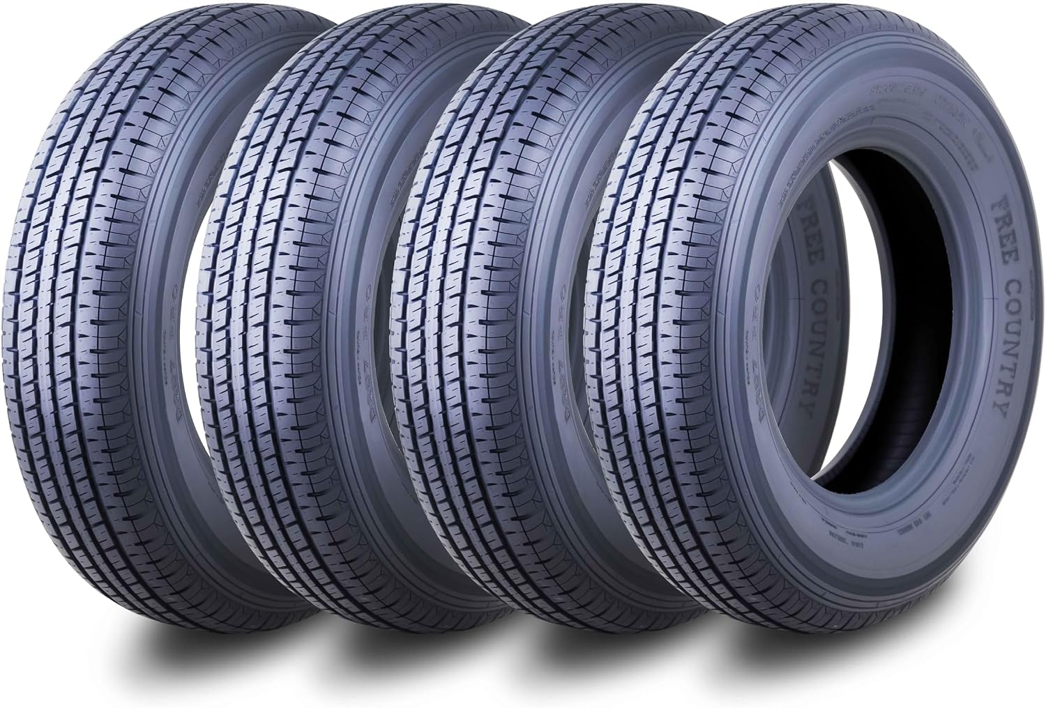 FREE COUNTRY 4 Premium Trailer Tire ST225/75R15 10PR LRE 117N w/Scuff Guard