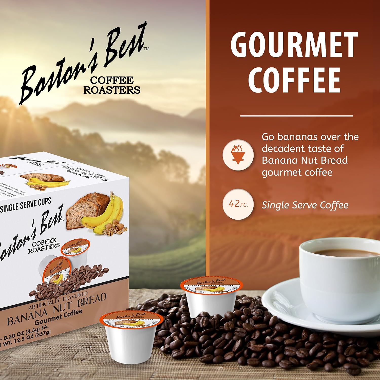 Boston’s Best - Aloha Coconut Flavored Delicious Gourmet Coffee Compatible with Keurig Coffee Maker, 1 Count (42 Single Serve Cups)