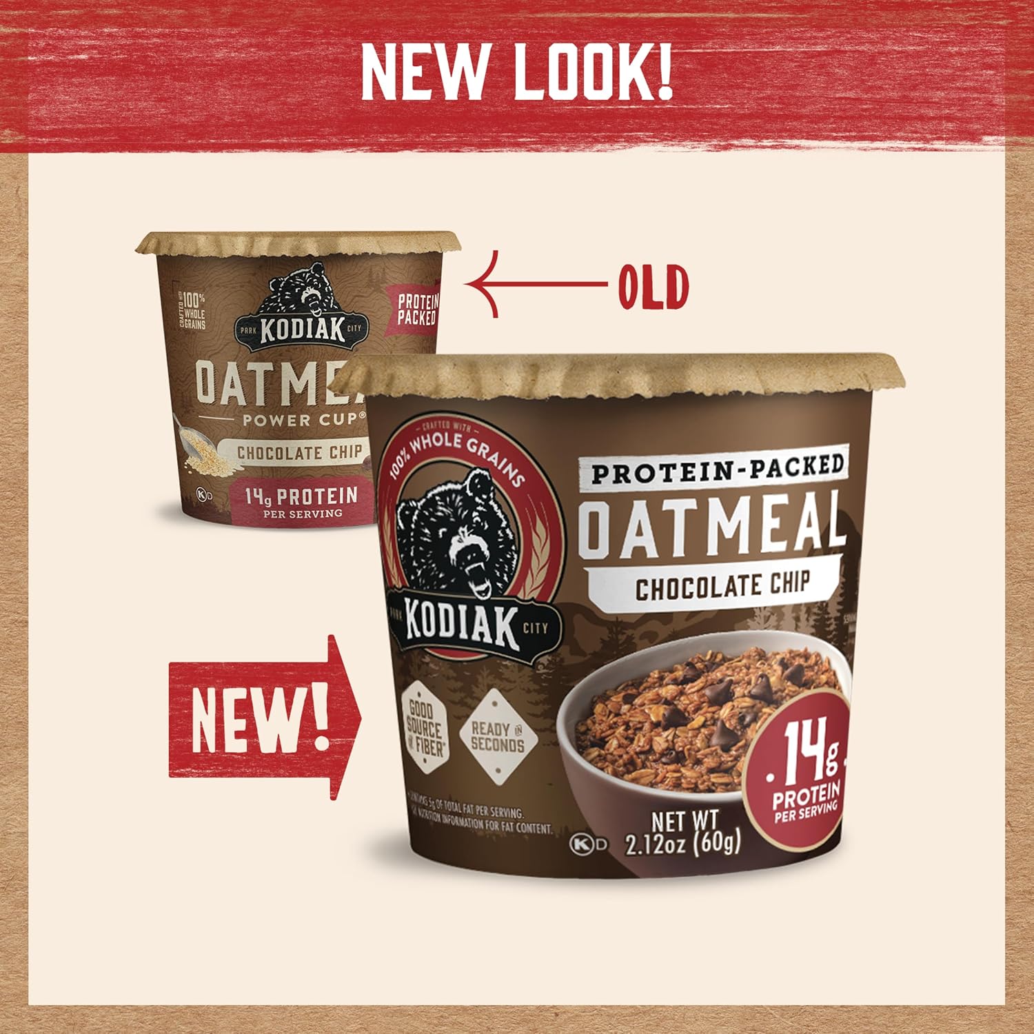 Kodiak Cakes Instant Protein Maple & Brown Sugar Oatmeal in a Cup, 2.12oz (Pack of 12)