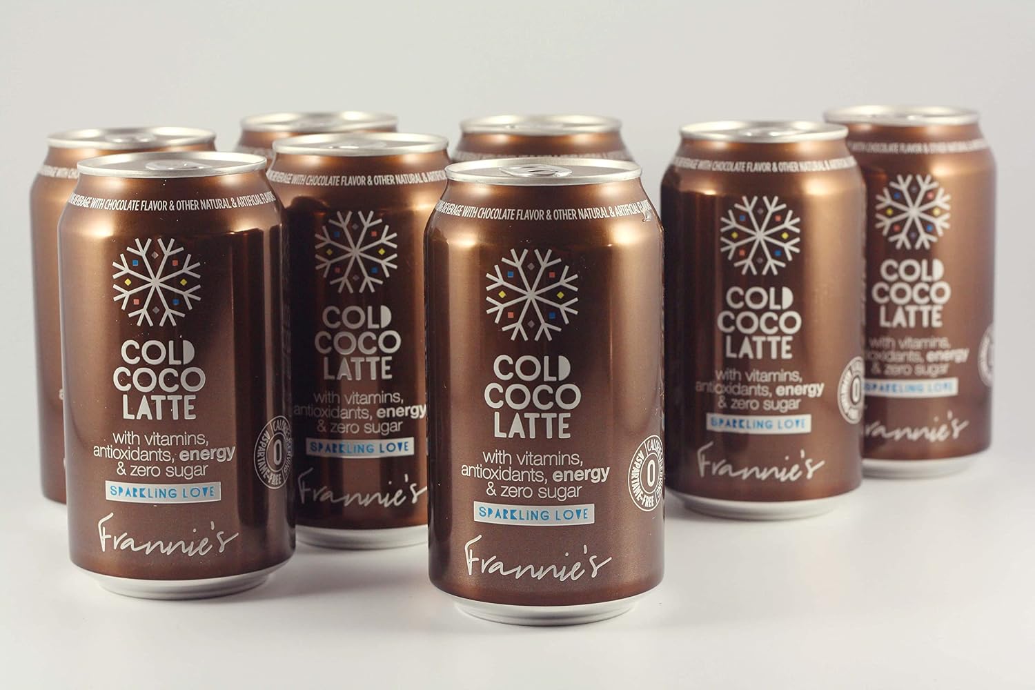 AmishTastes Frannie’s Sparkling Cold Coco Latte, Protected With High-Density Foam, 12 Oz. (12 Ounce (Case of 24))
