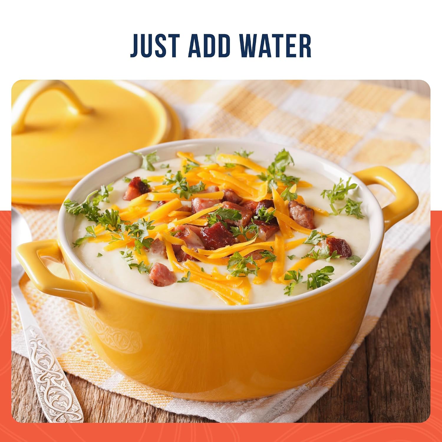 Cheesy Broccoli Soup Mix Emergency Food Supply, 38 Servings, 10 Year Shelf Life, Good Source of Vitamin A & C - Dehydrated Meals, Resealable Can, Survival Food Camping Essentials, Just Add Water | Emergency Food Supply, Everyday Meals, 38 Servings