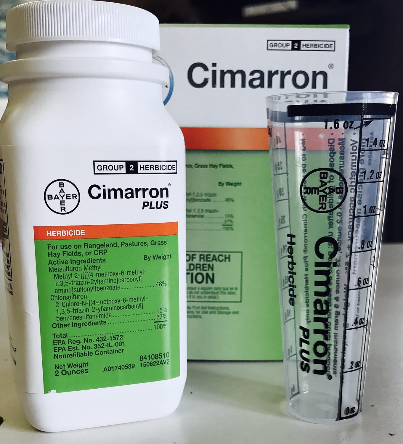 Bayer -Cimarron Plus Range and Pasture Herbicide with Metsulfuron Methyl-2 oz. 6666024