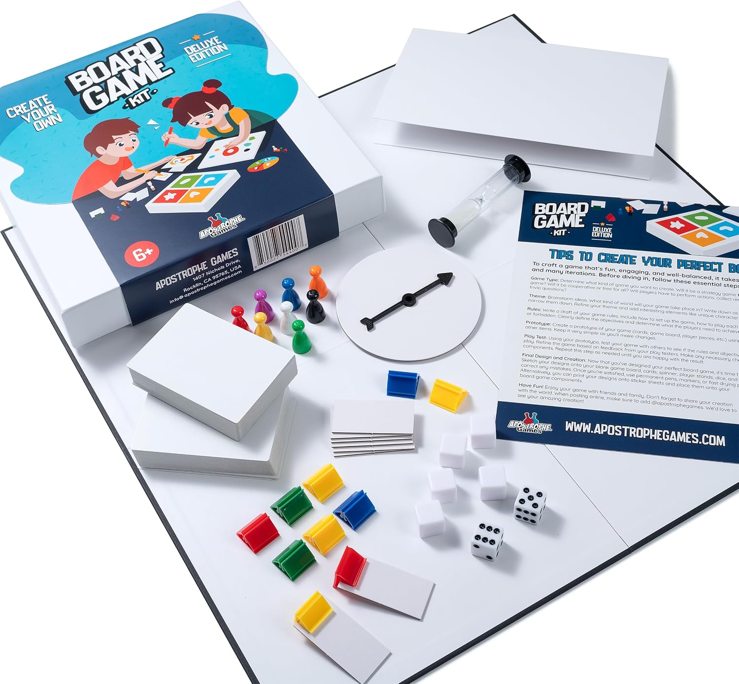 Create Your Own Opoly Board Game Kit with Blank Board & Game Pieces