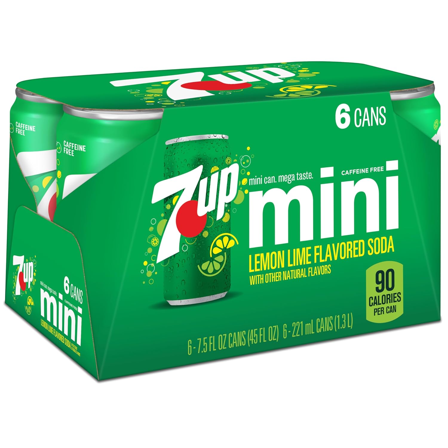 7UP Lemon Lime Soda, Naturally Flavored and Caffeine Free, 2 Liter Bottle