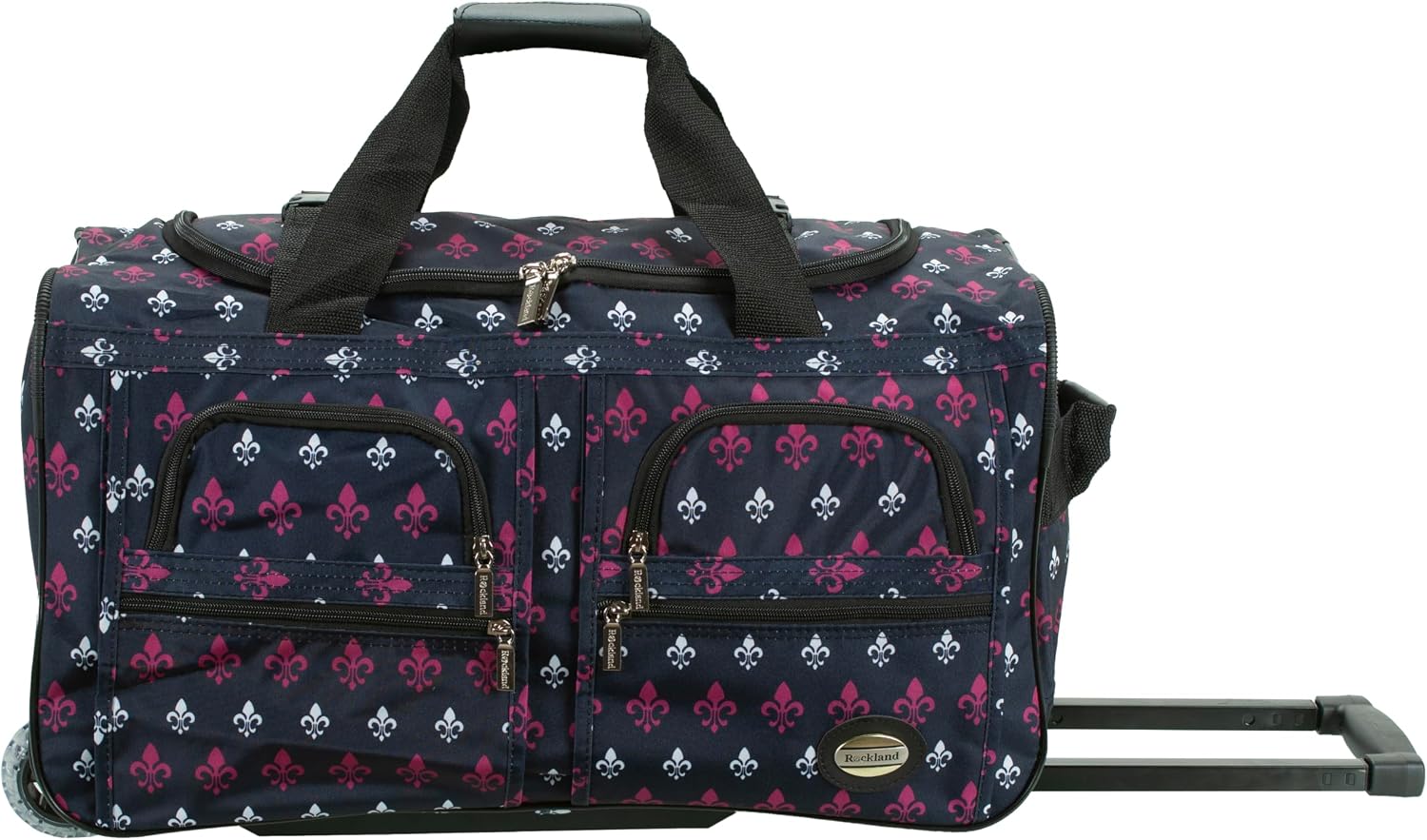 Rockland Rolling Duffel Bag, Black, 22"